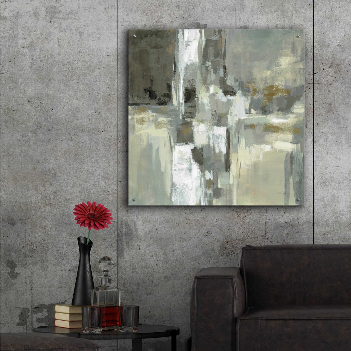 Epic Art 'Neutral Water' by Silvia Vassileva, Acrylic Glass Wall Art,36x36