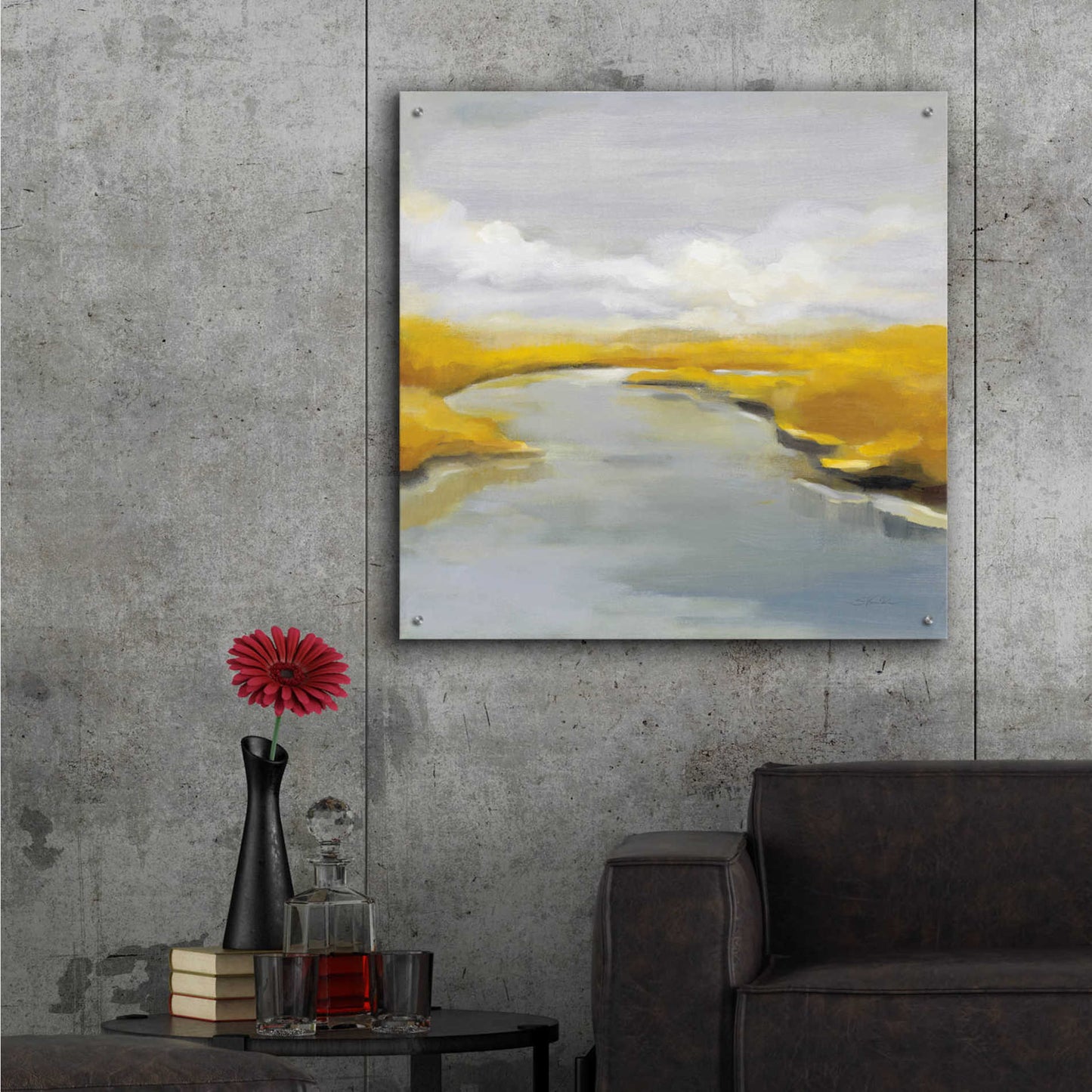 Epic Art 'Maine Fall River' by Silvia Vassileva, Acrylic Glass Wall Art,36x36