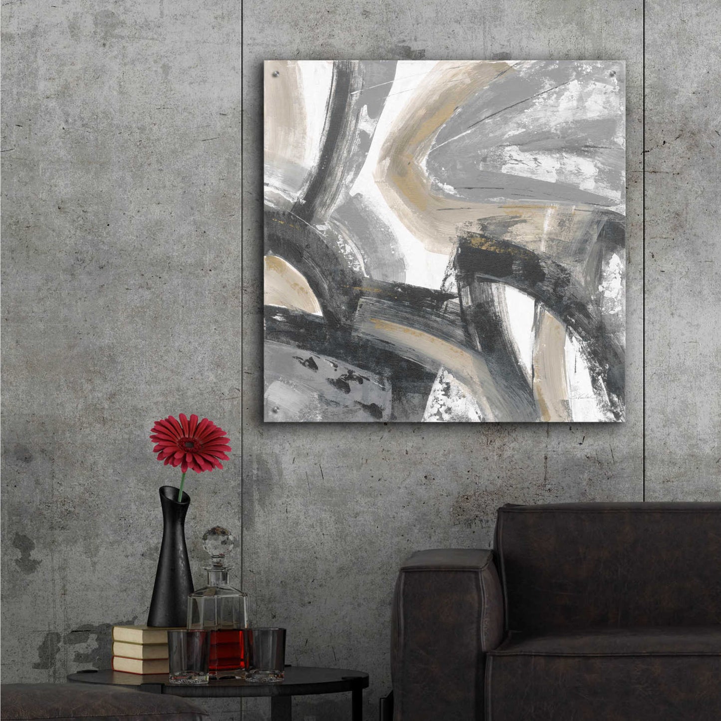 Epic Art 'Urban Graffiti I Neutral' by Silvia Vassileva, Acrylic Glass Wall Art,36x36