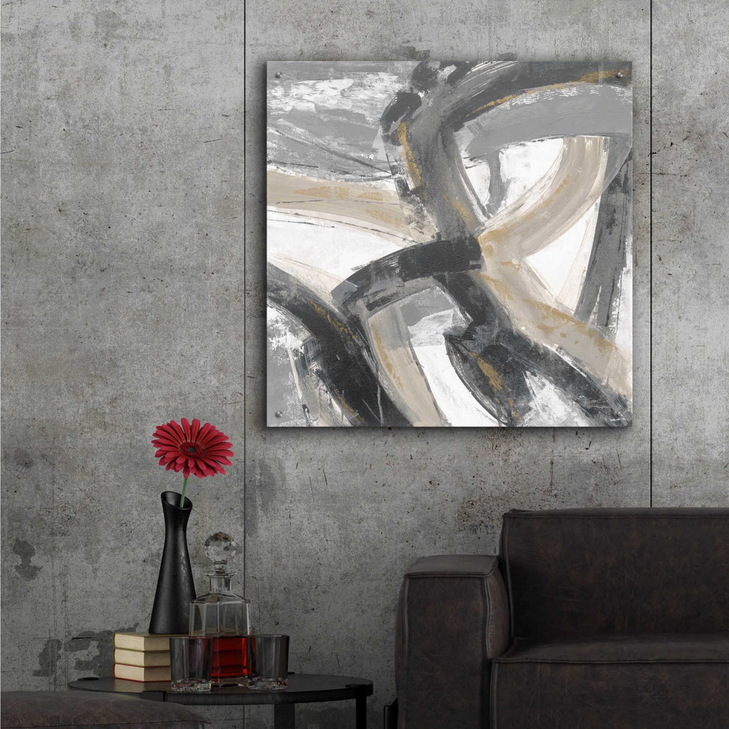 Epic Art 'Urban Graffiti II Neutral' by Silvia Vassileva, Acrylic Glass Wall Art,36x36