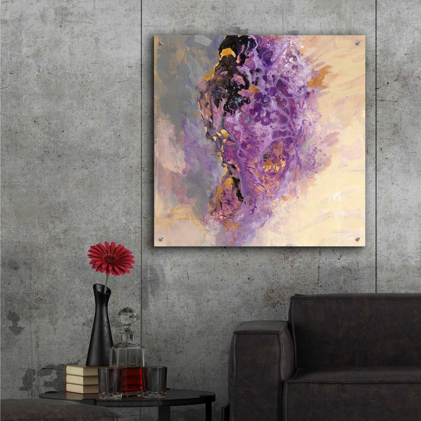 Epic Art 'Amethyst' by Silvia Vassileva, Acrylic Glass Wall Art,36x36