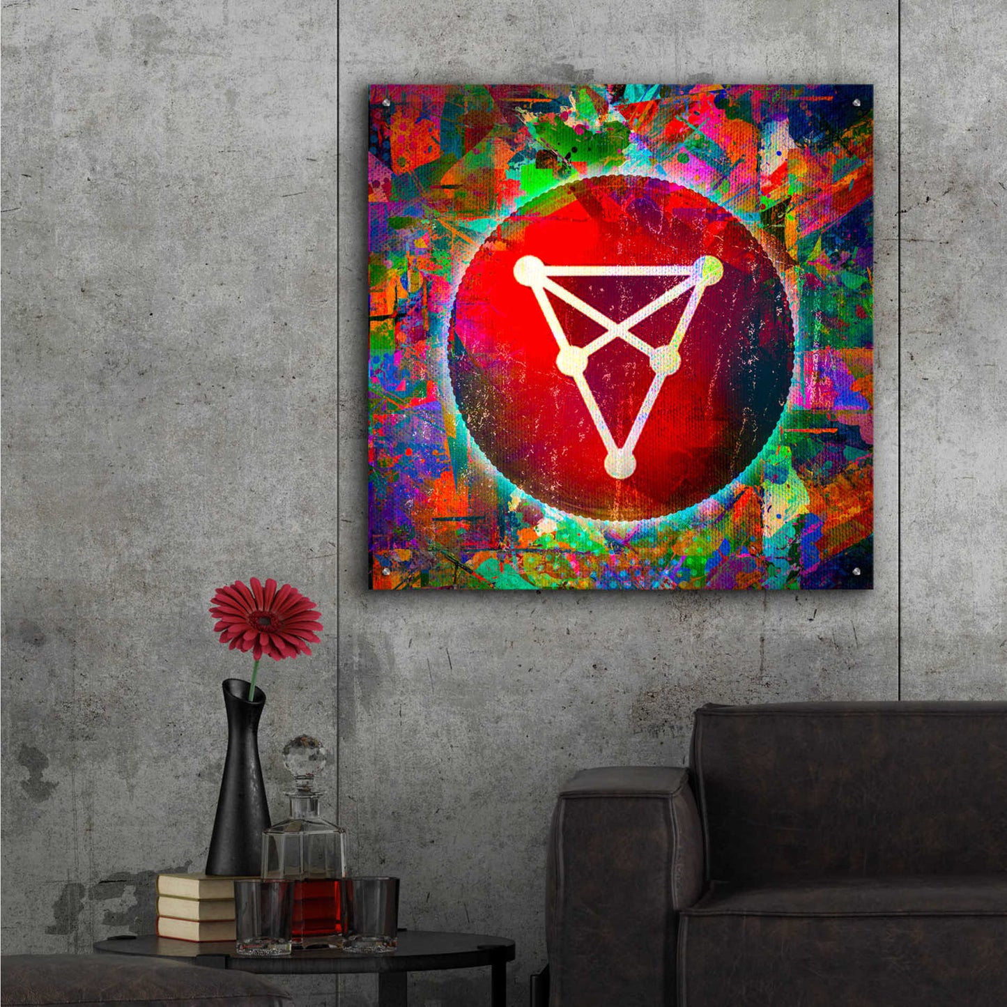 Epic Art 'CHZ Chiliz Crypto,' Acrylic Glass Wall Art,36x36