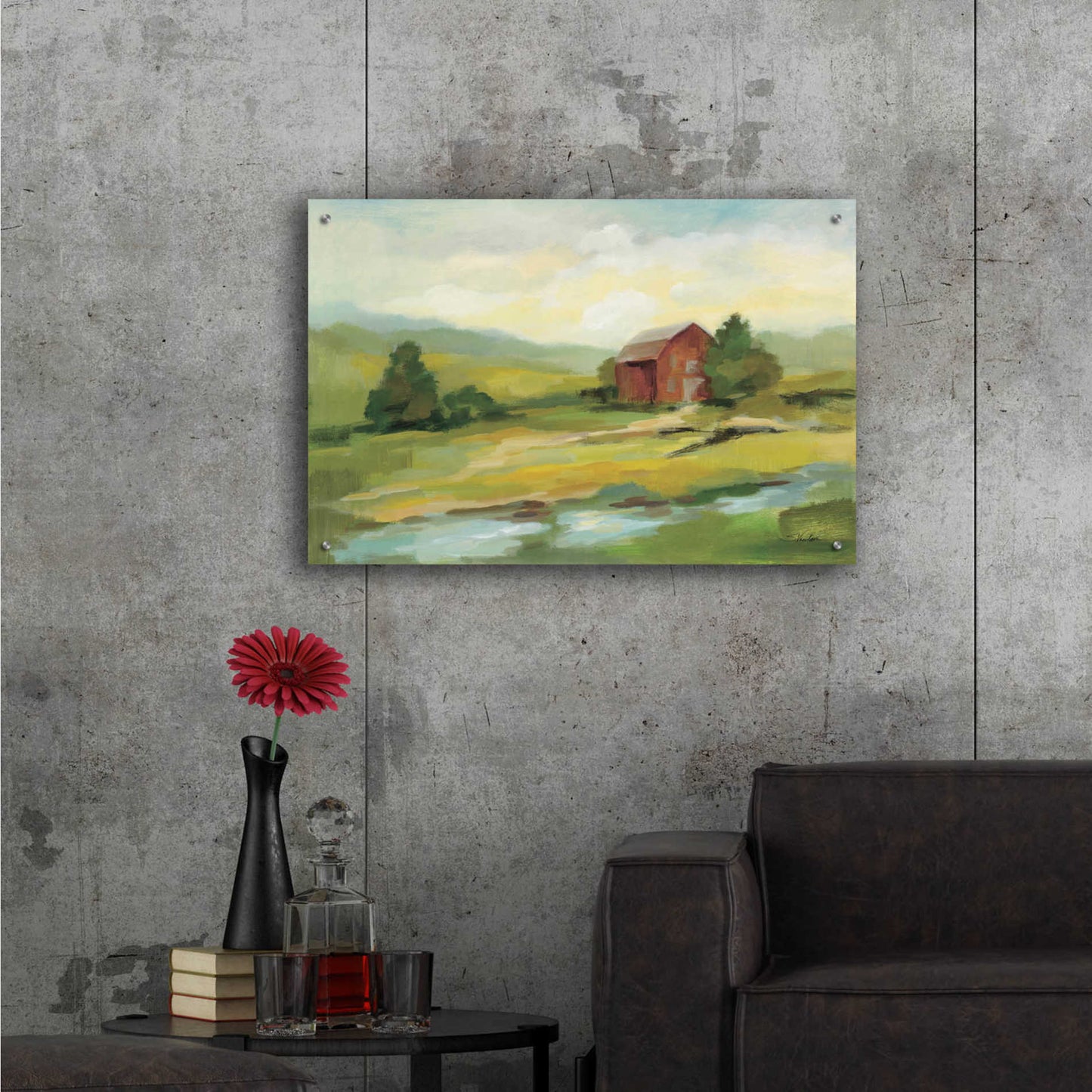 Epic Art 'Springtime Farm' by Silvia Vassileva, Acrylic Glass Wall Art,36x24