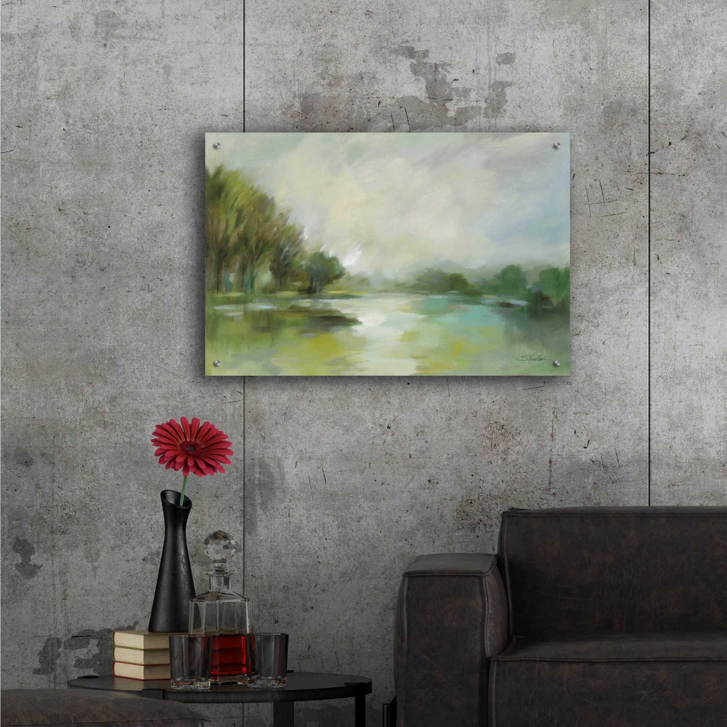 Epic Art 'Lakeside Fog' by Silvia Vassileva, Acrylic Glass Wall Art,36x24