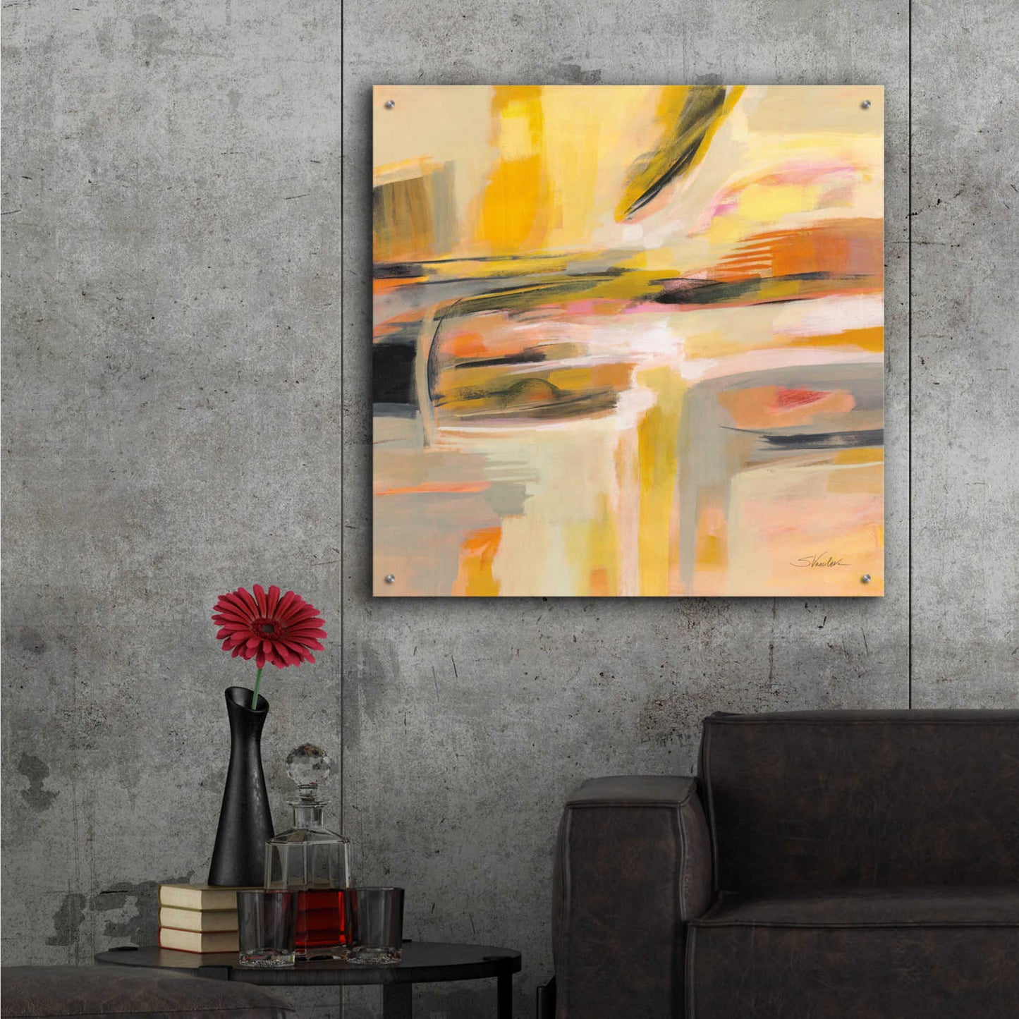 Epic Art 'Happy Sunshine' by Silvia Vassileva, Acrylic Glass Wall Art,36x36