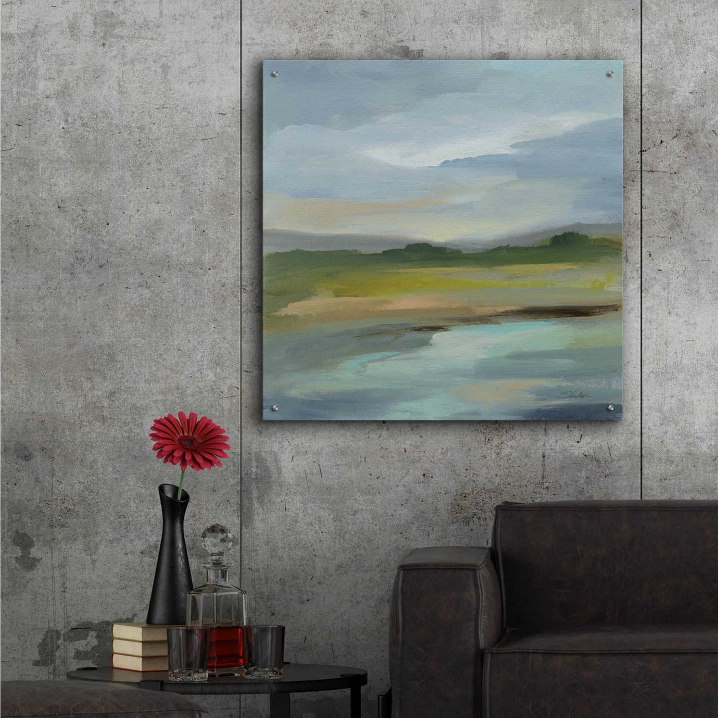 Epic Art 'Clouds and Shadows' by Silvia Vassileva, Acrylic Glass Wall Art,36x36