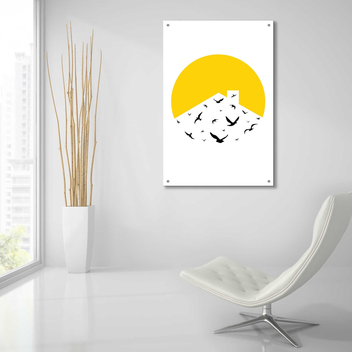 Epic Art 'Morning Sunshine' by Cesare Bellassai, Acrylic Glass Wall Art,24x36