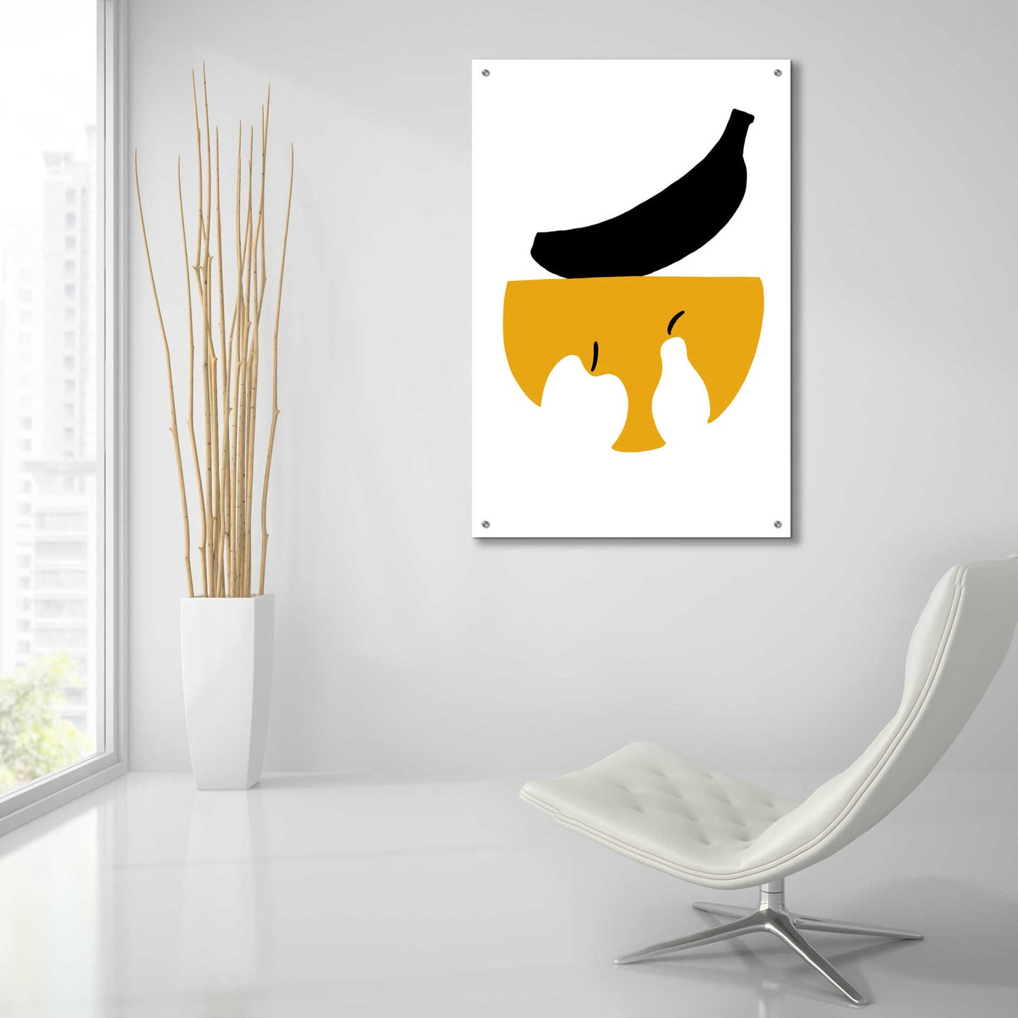 Epic Art 'Still Life with Black Banana' by Cesare Bellassai, Acrylic Glass Wall Art,24x36