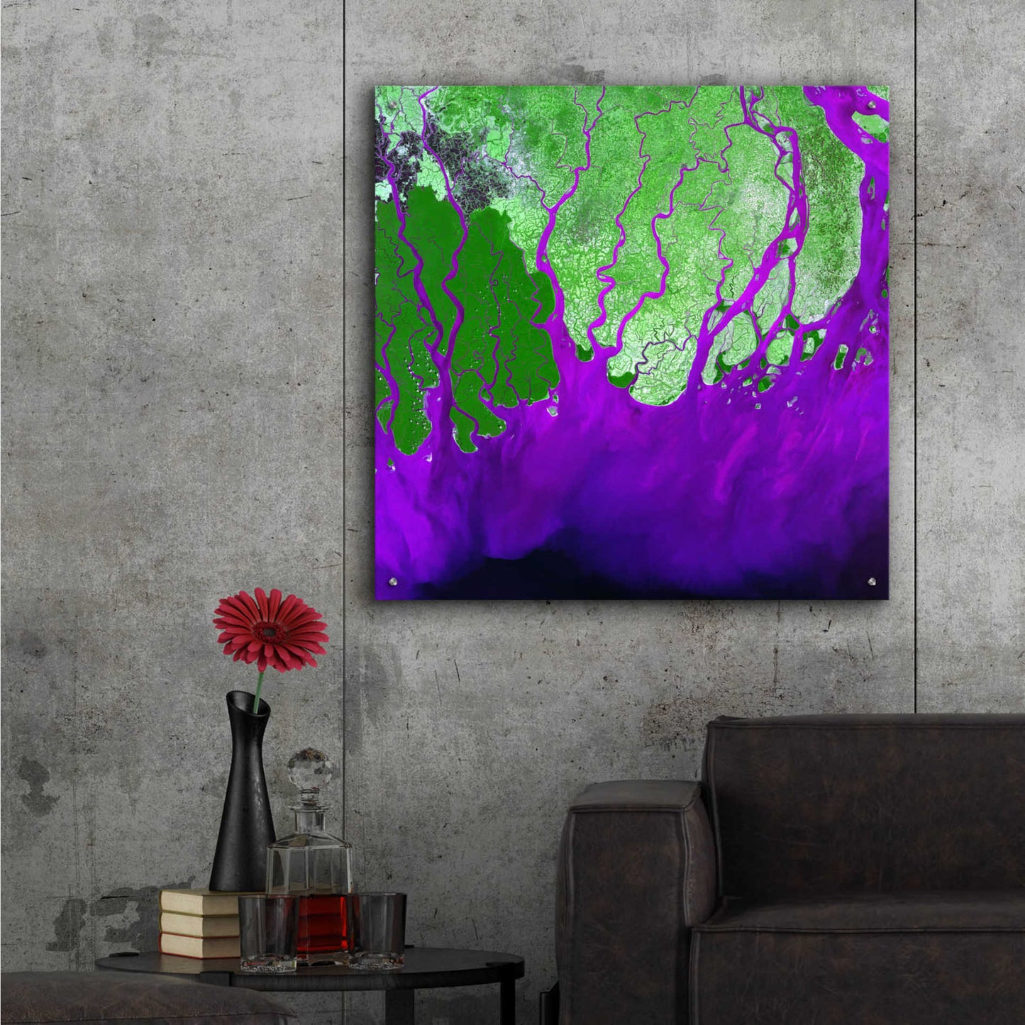 Epic Art 'Earth as Art: Ganges RIver Delta' Acrylic Glass Wall Art,36x36
