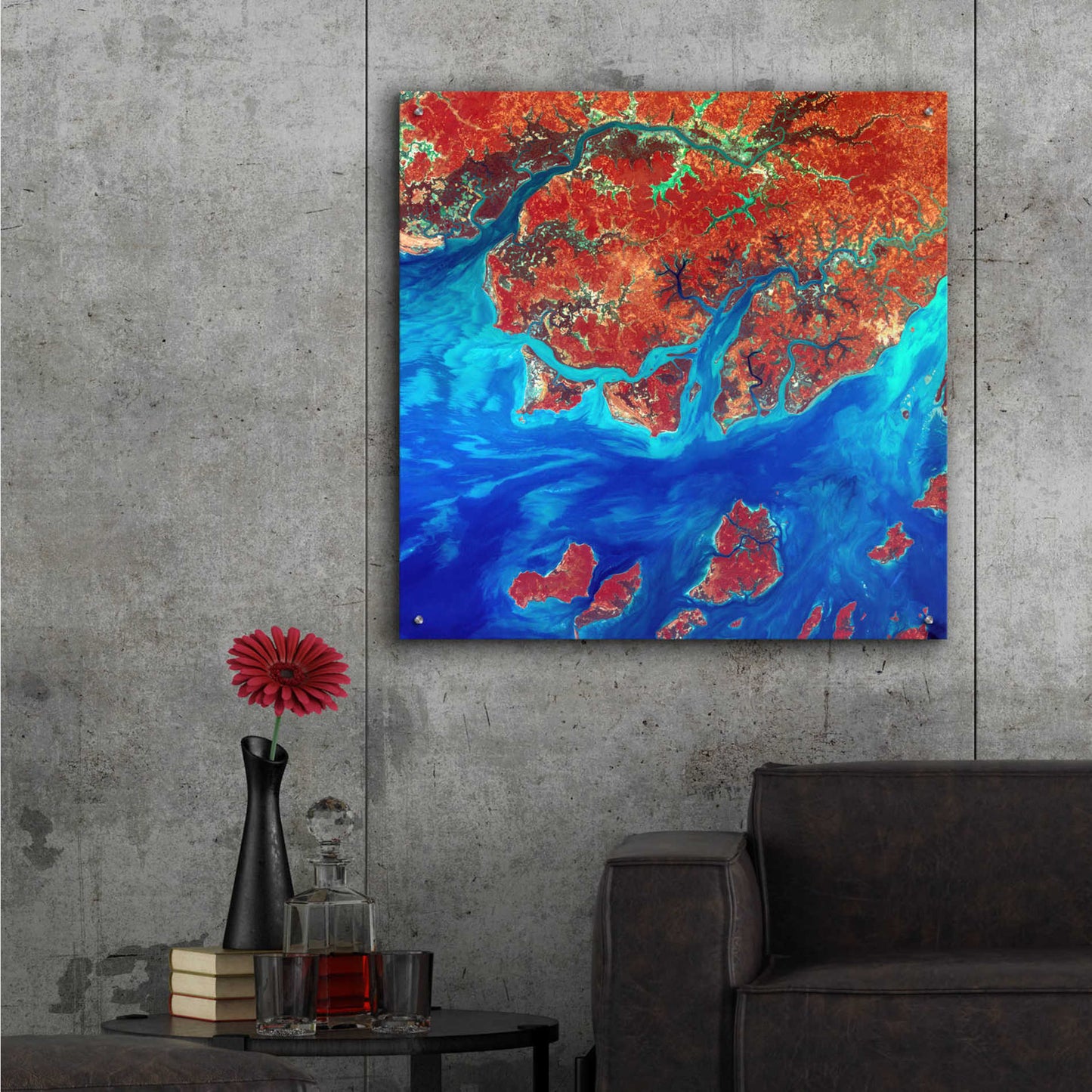 Epic Art 'Earth as Art: Guinea-Bissau ' Acrylic Glass Wall Art,36x36