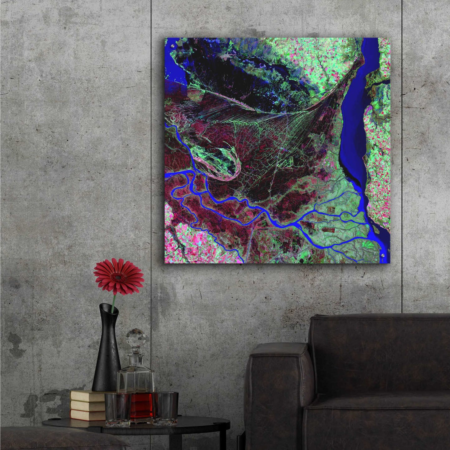 Epic Art 'Earth as Art: Parana River Delta' Acrylic Glass Wall Art,36x36