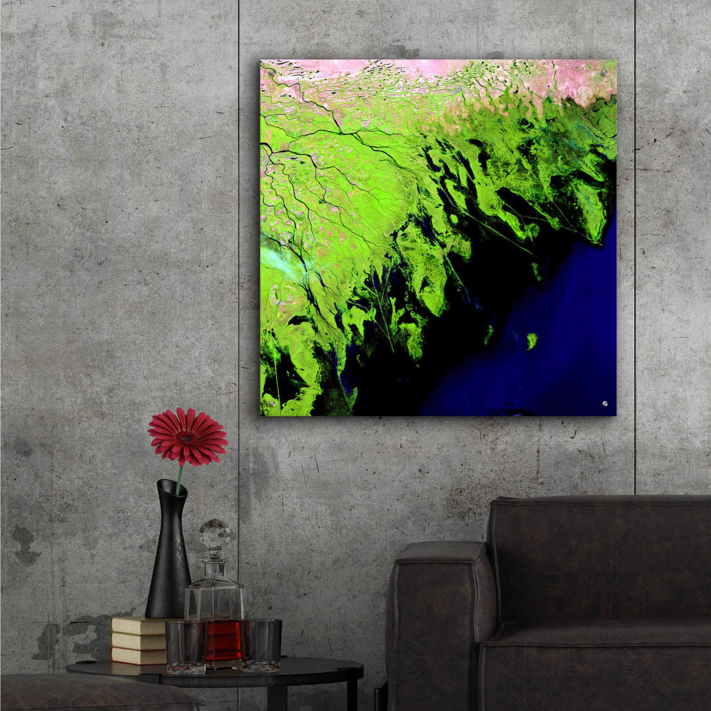 Epic Art 'Earth as Art: Volga River Delta' Acrylic Glass Wall Art,36x36