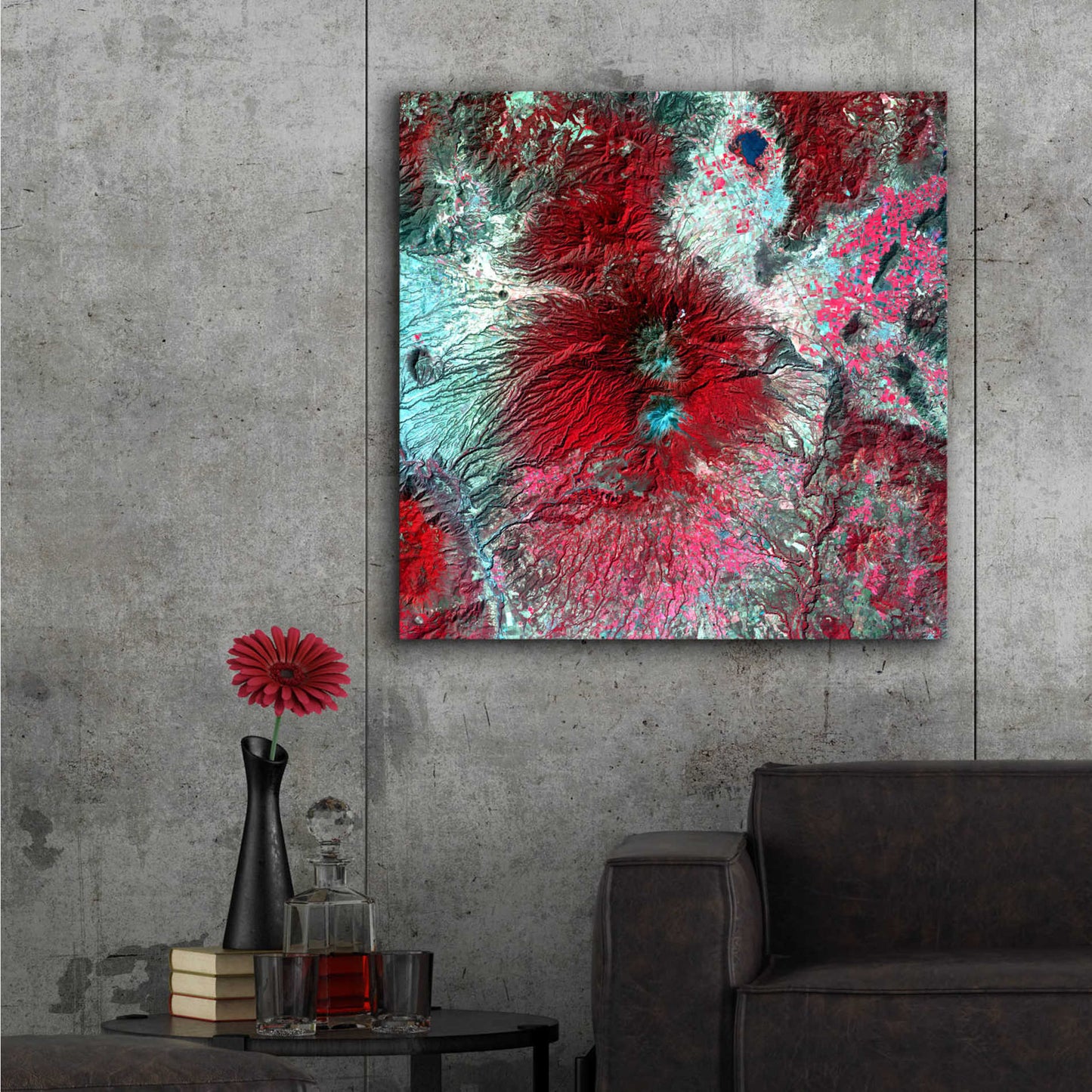 Epic Art 'Earth as Art: Colima Volcano' Acrylic Glass Wall Art,36x36