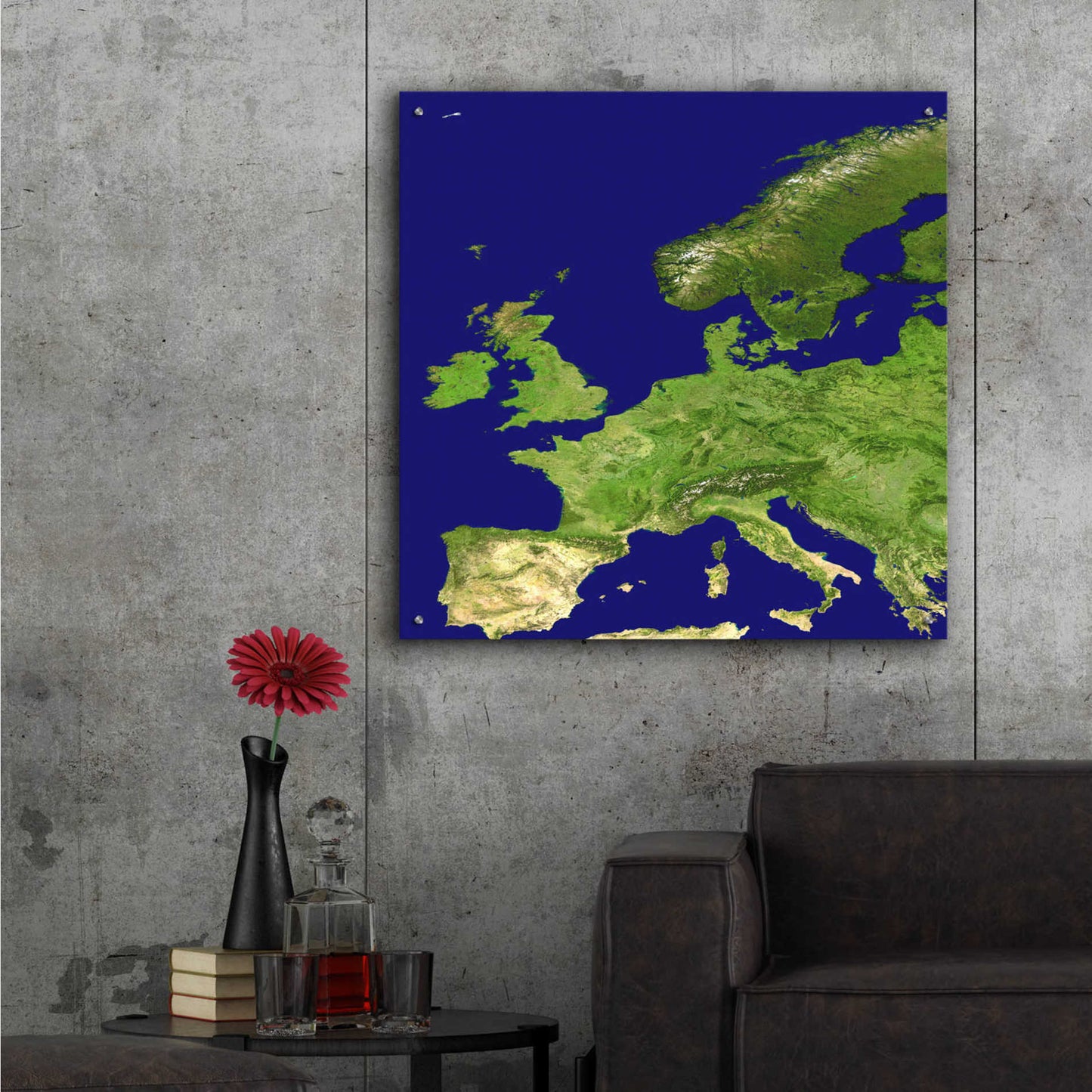 Epic Art 'Earth as Art: Europe ' Acrylic Glass Wall Art,36x36