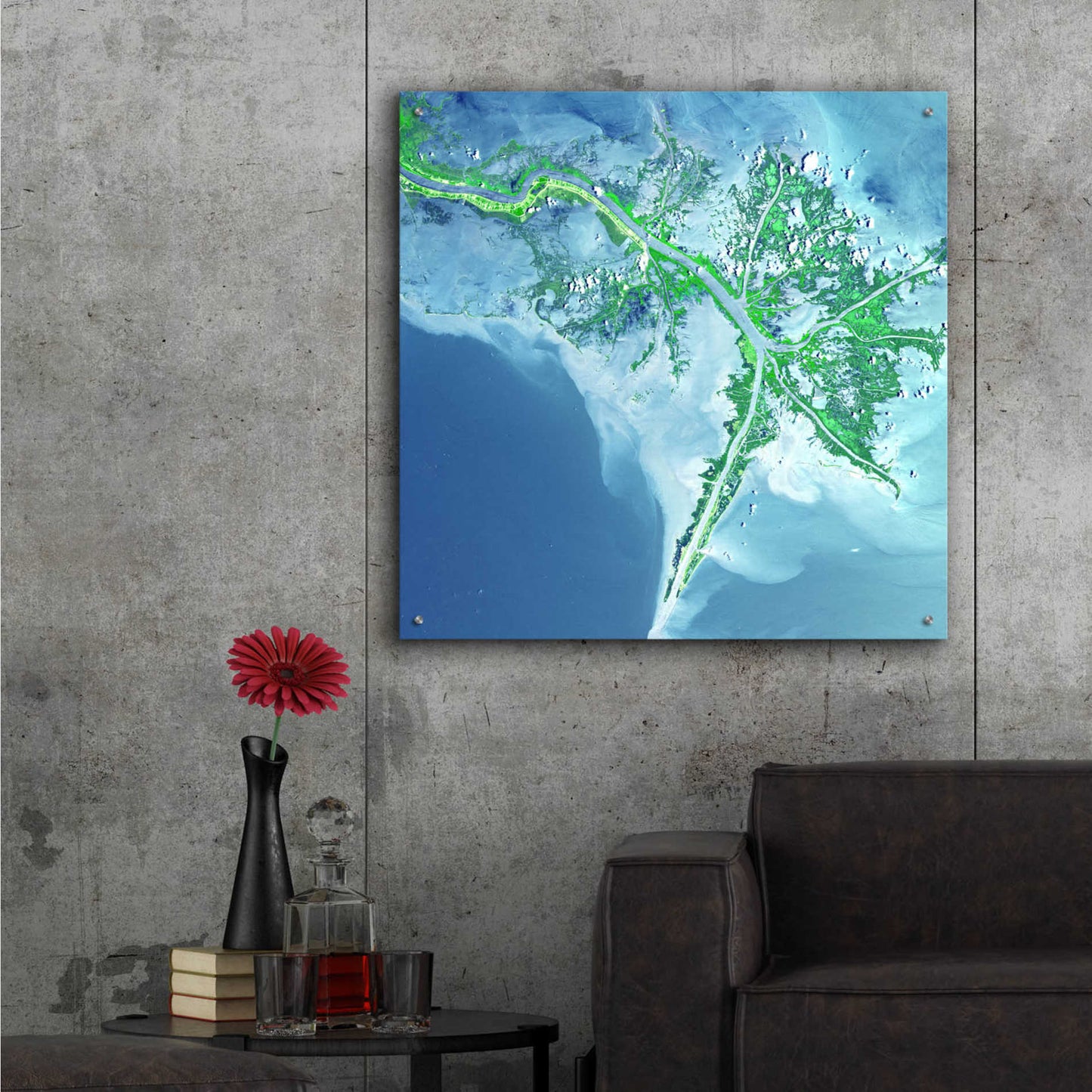 Epic Art 'Earth as Art: Mississippi River Delta' Acrylic Glass Wall Art,36x36