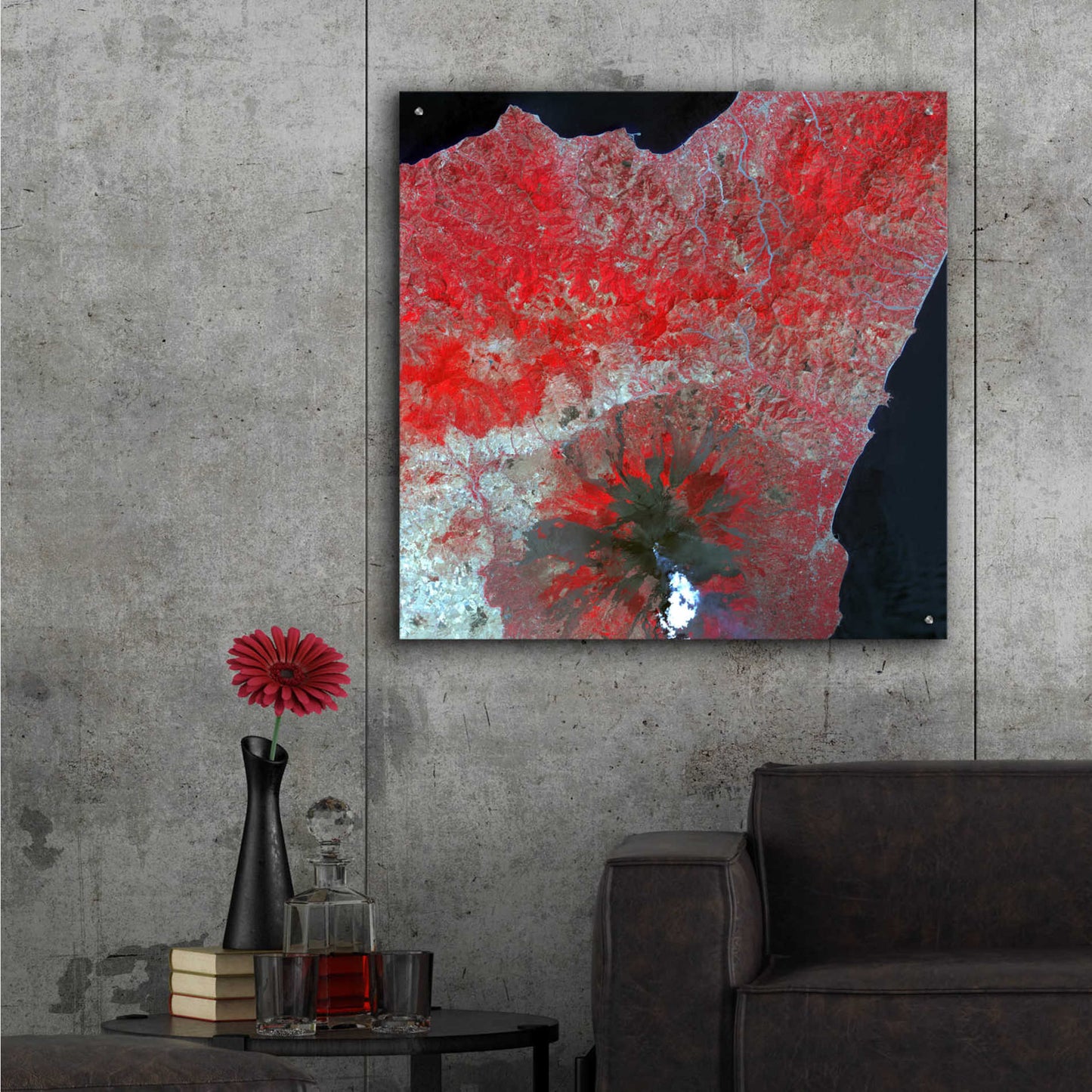 Epic Art 'Earth as Art: Mt. Etna' Acrylic Glass Wall Art,36x36