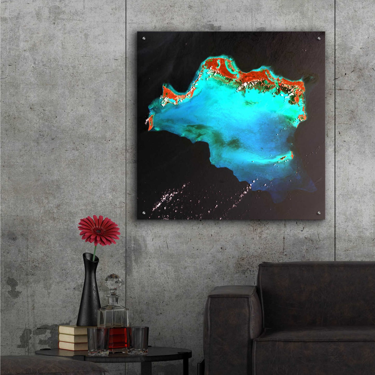 Epic Art 'Earth as Art: Caribbean Luxury,' Acrylic Glass Wall Art,36x36