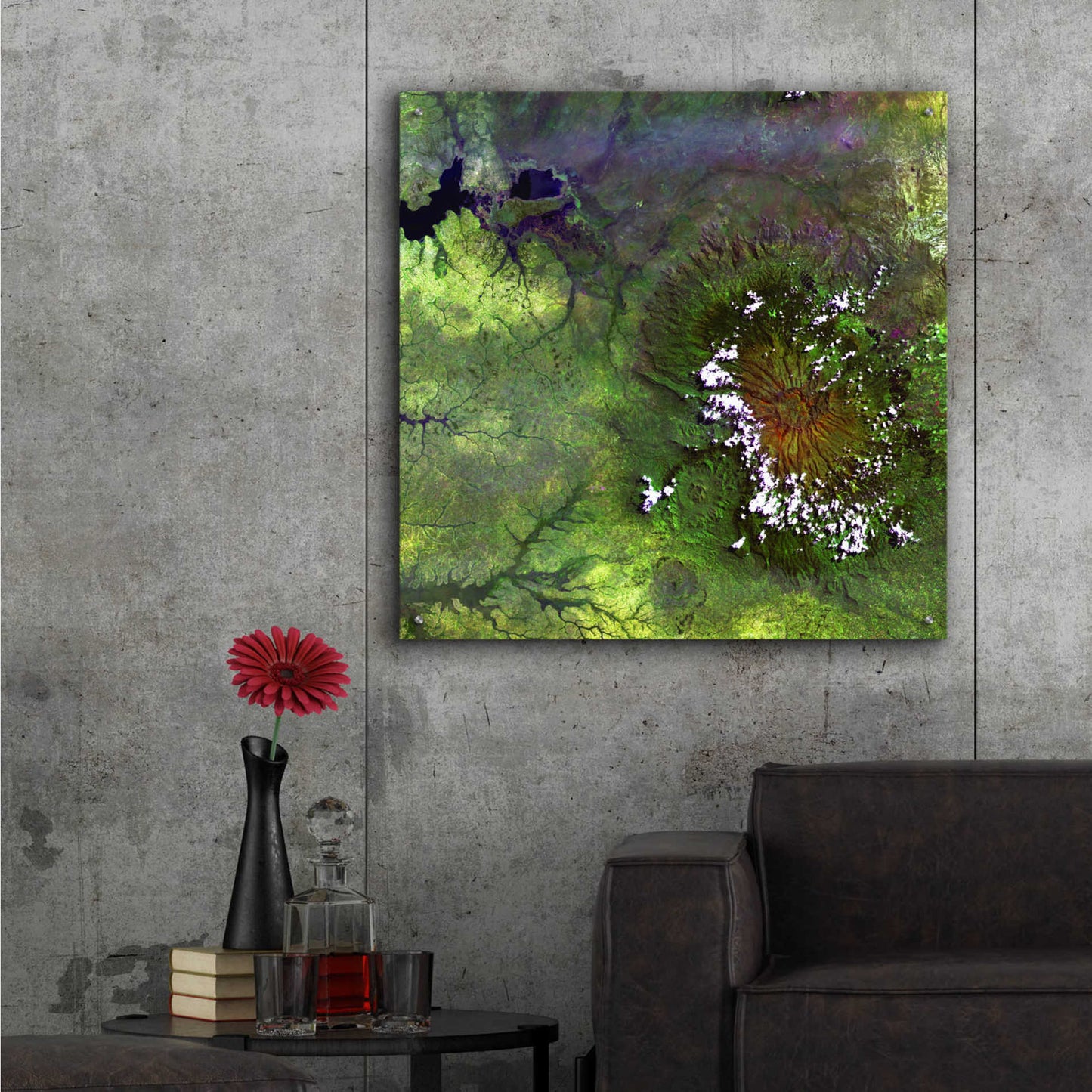 Epic Art 'Earth as Art: Mount Elgon,' Acrylic Glass Wall Art,36x36
