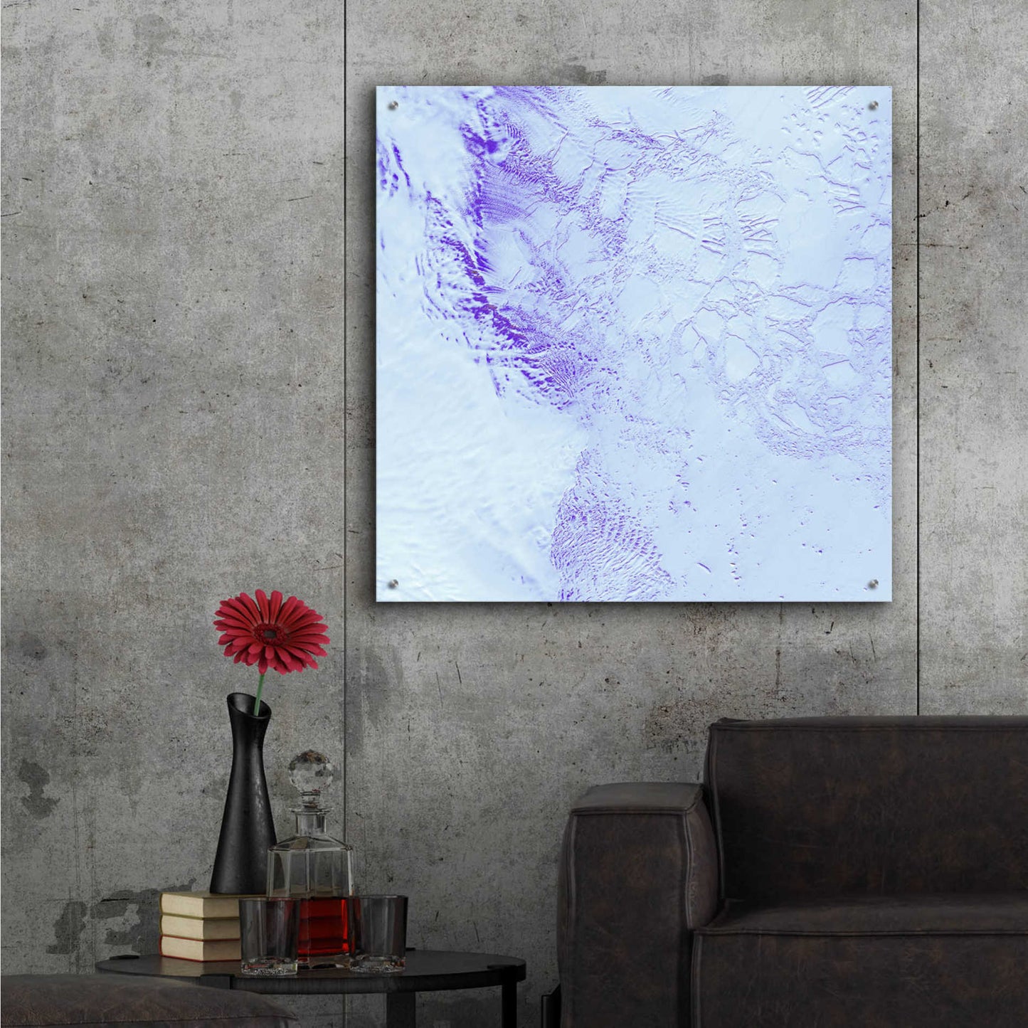 Epic Art 'Earth as Art: Robinson Glacier,' Acrylic Glass Wall Art,36x36