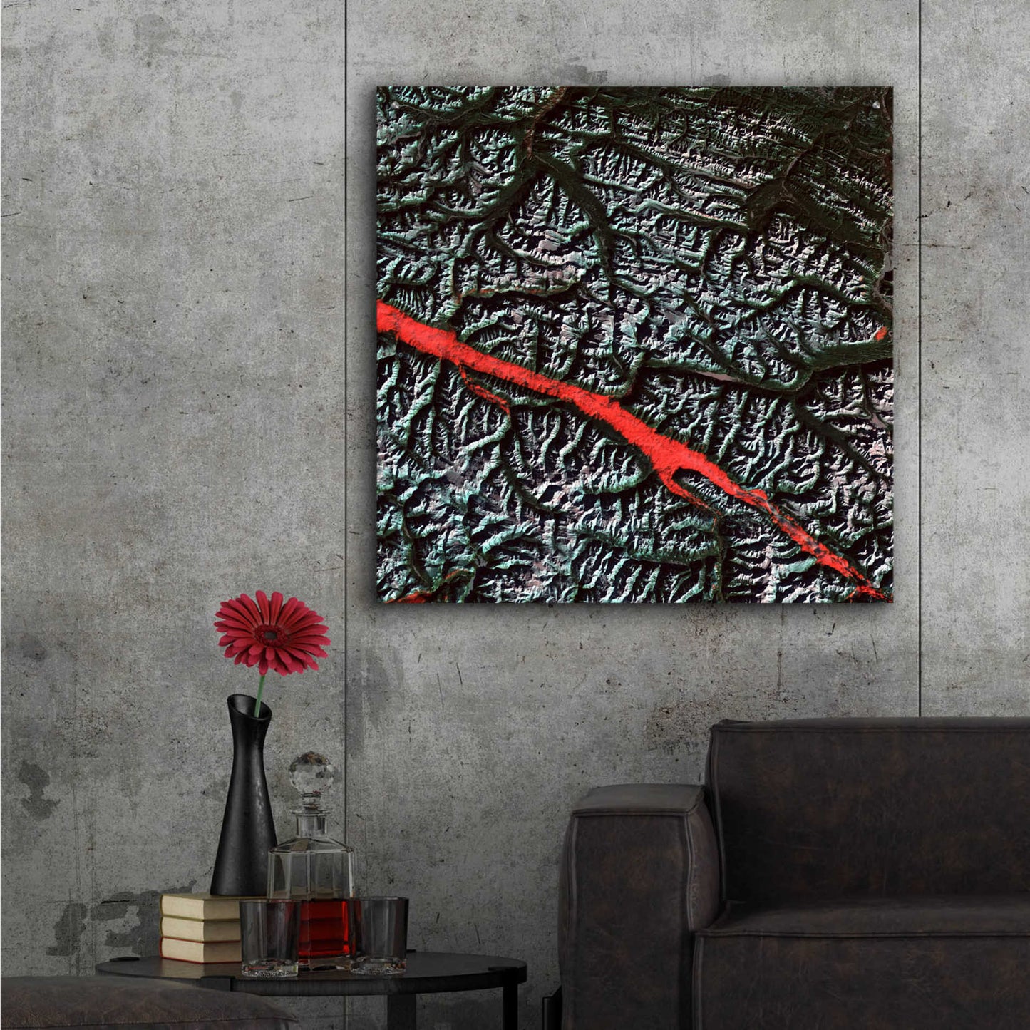 Epic Art 'Earth as Art: Rocky Mountain Trench,' Acrylic Glass Wall Art,36x36