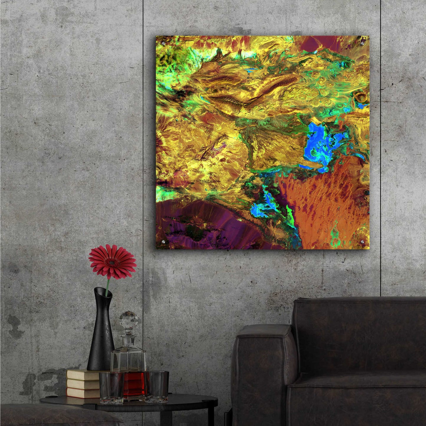 Epic Art 'Earth as Art: Spilled Paint,' Acrylic Glass Wall Art,36x36