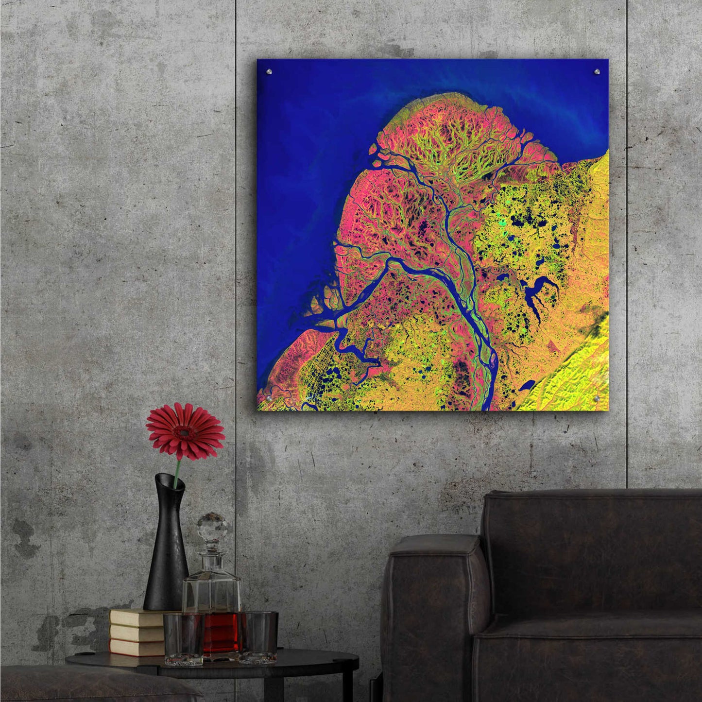 Epic Art 'Earth as Art: Yukon Delta,' Acrylic Glass Wall Art,36x36