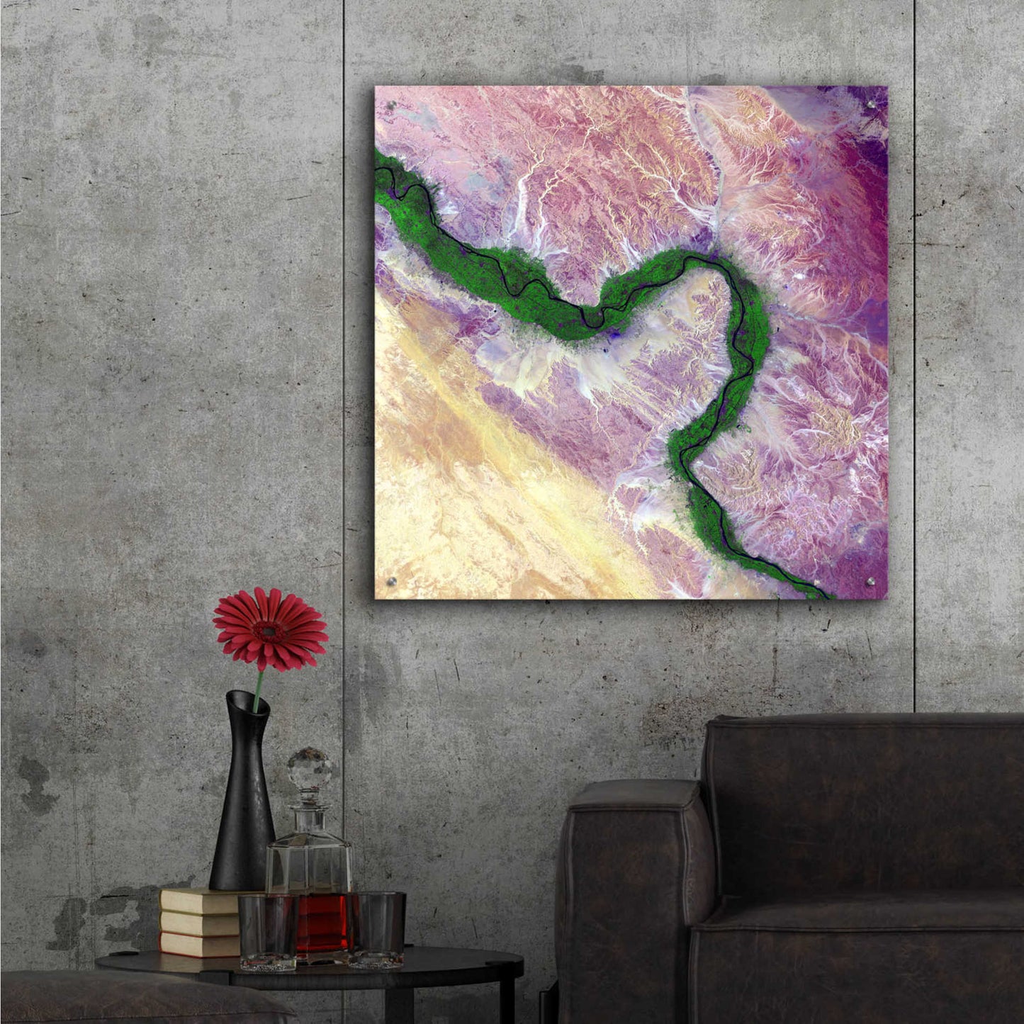 Epic Art 'Earth as Art: Life Along the Nile,' Acrylic Glass Wall Art,36x36