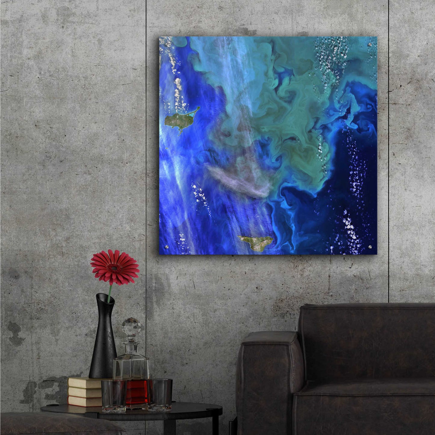 Epic Art 'Earth as Art: Earth's Aquarium,' Acrylic Glass Wall Art,36x36