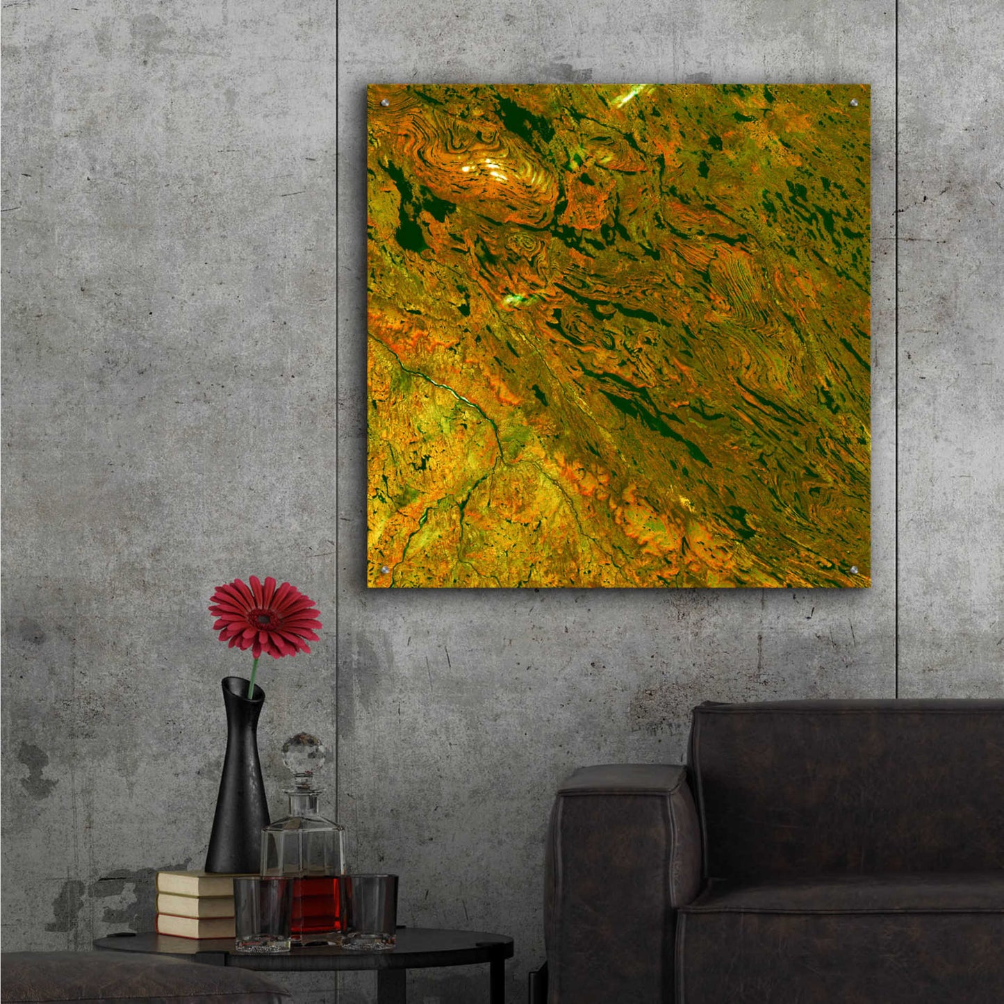 Epic Art 'Earth as Art: Rock Folding,' Acrylic Glass Wall Art,36x36