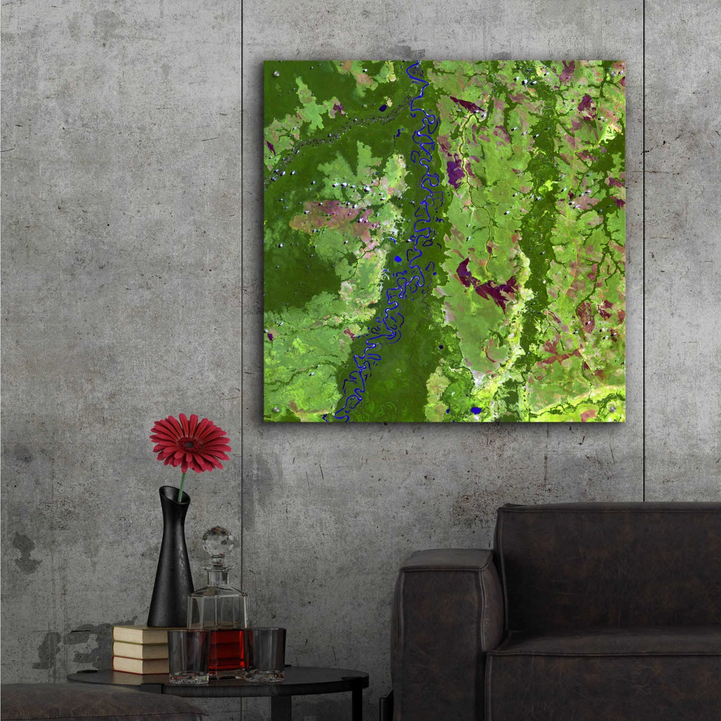 Epic Art 'Earth as Art: Oxbows in Bolivia,' Acrylic Glass Wall Art,36x36