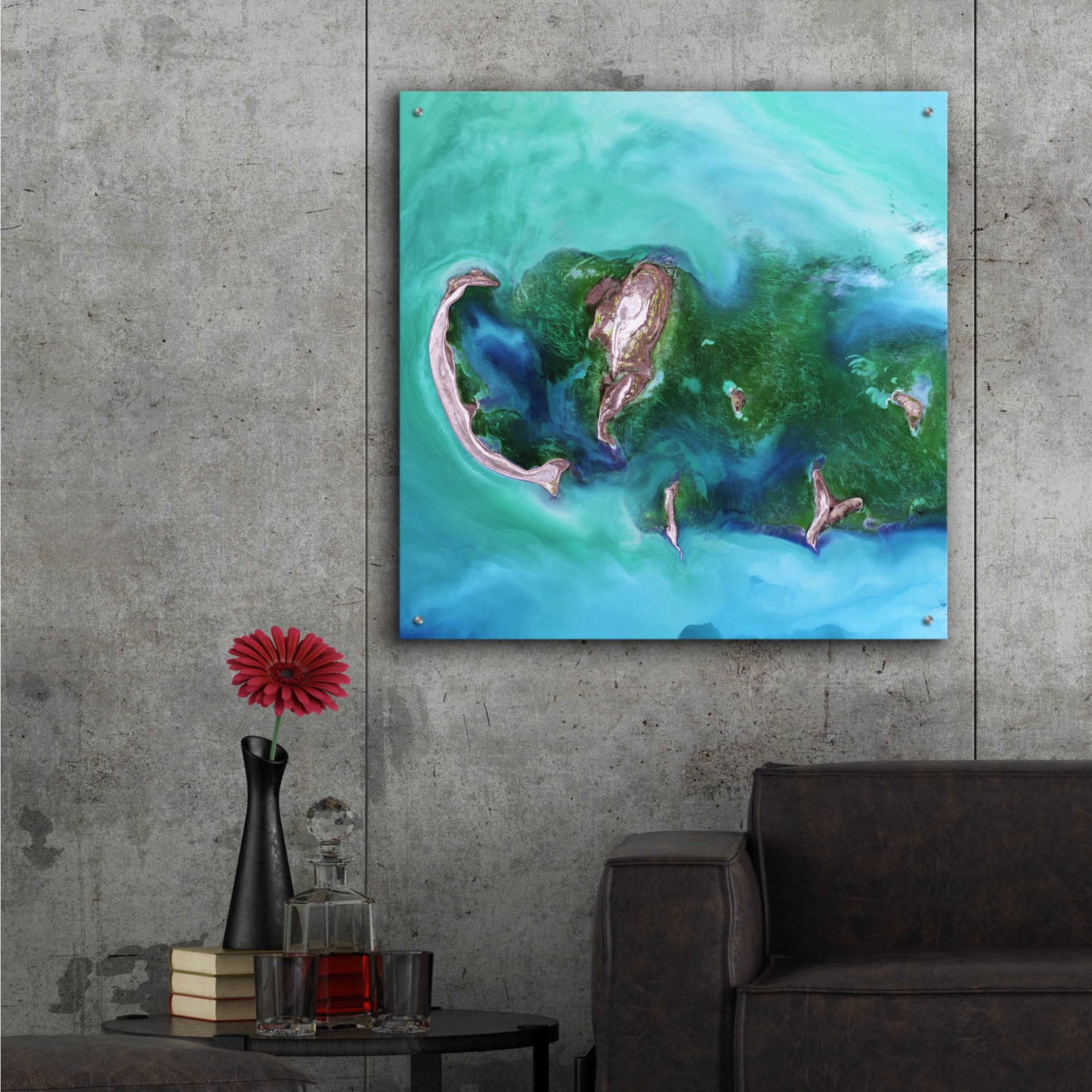 Epic Art 'Earth as Art: Caspian Scour,' Acrylic Glass Wall Art,36x36