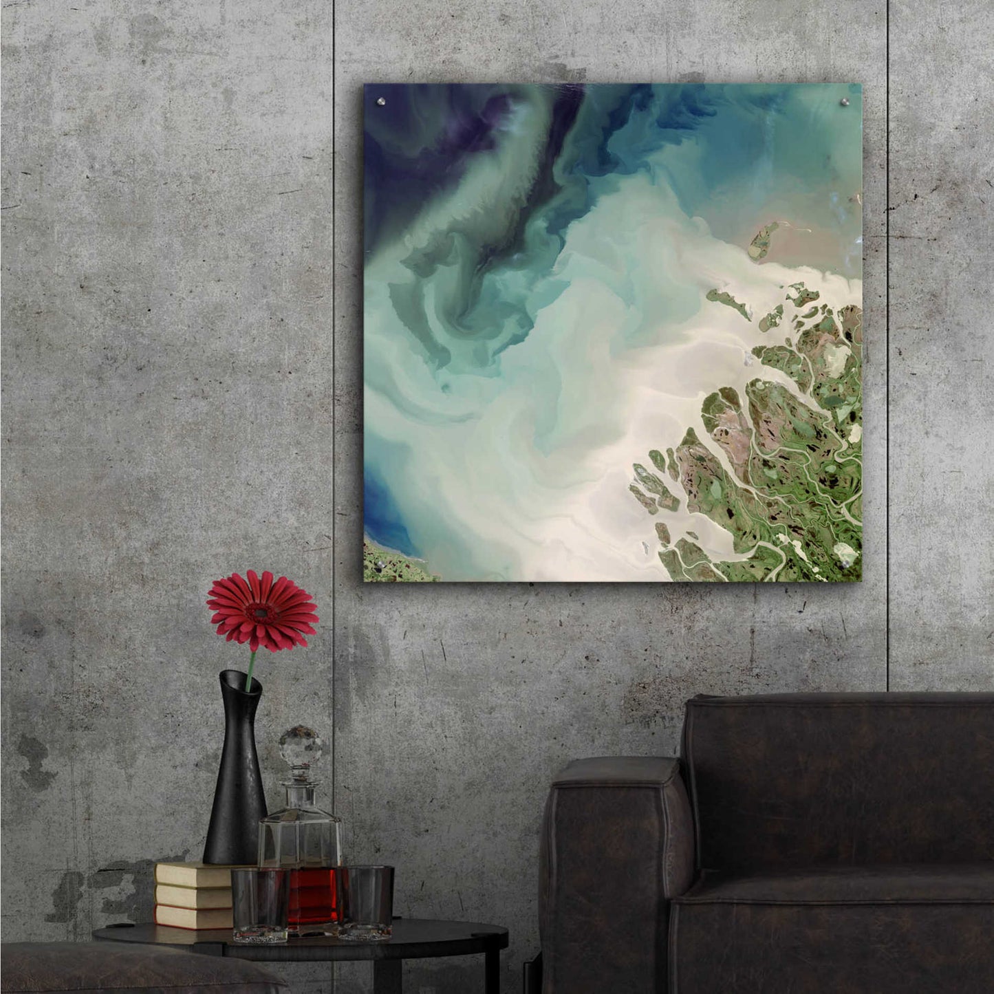 Epic Art 'Earth as Art: Mackenzie Meets Beaufort,' Acrylic Glass Wall Art,36x36