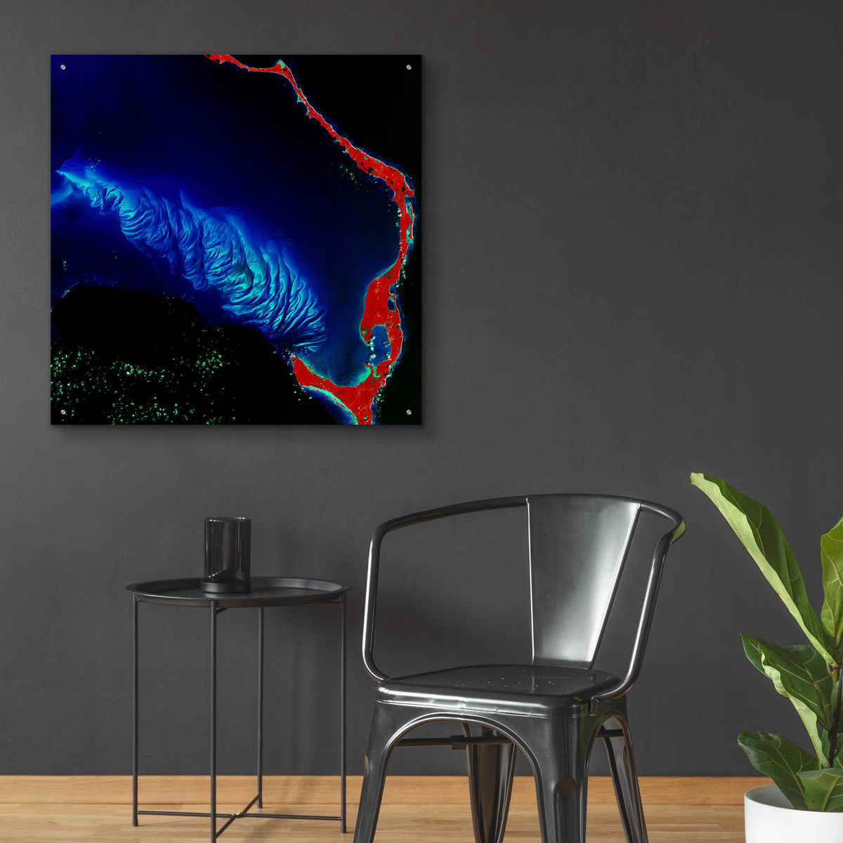 Epic Art 'Earth as Art: Shoal Complex,' Acrylic Glass Wall Art,36x36