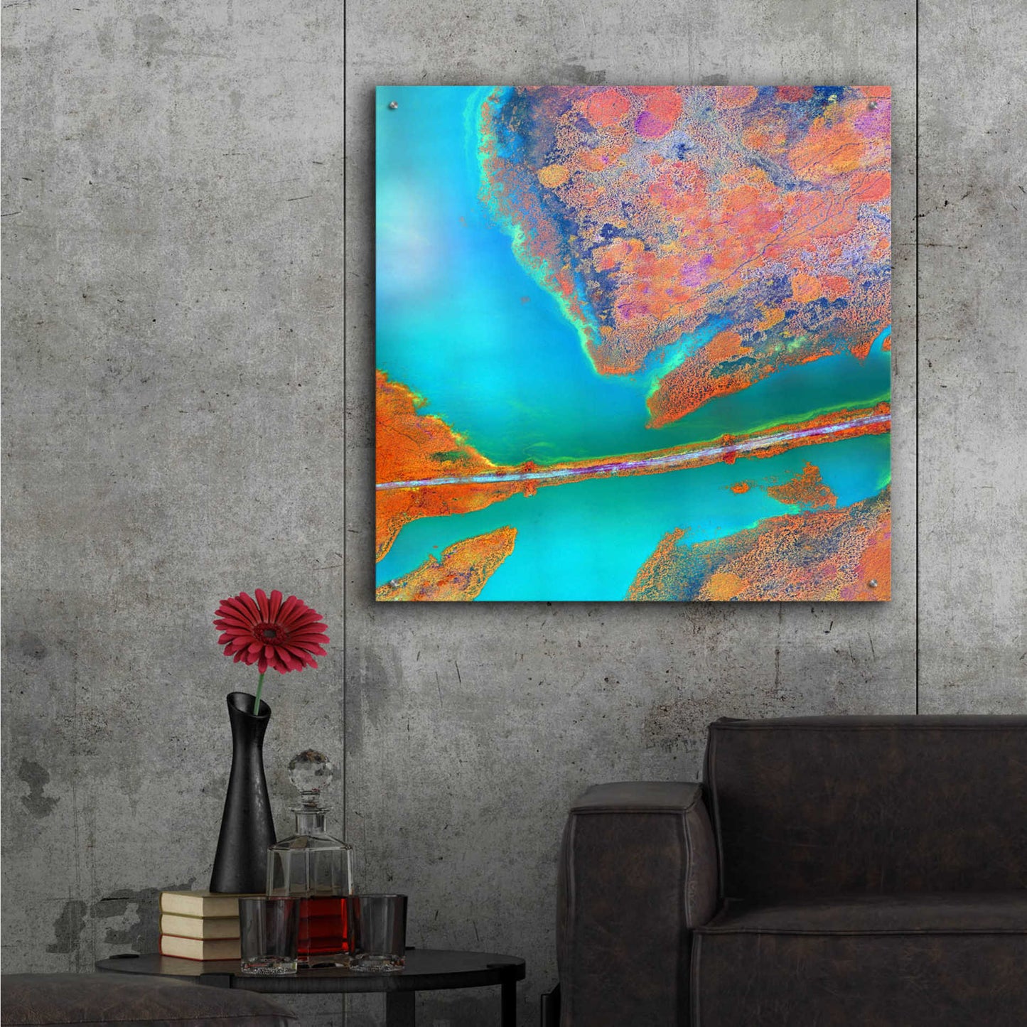 Epic Art 'Earth as Art: A Study in Algae,' Acrylic Glass Wall Art,36x36