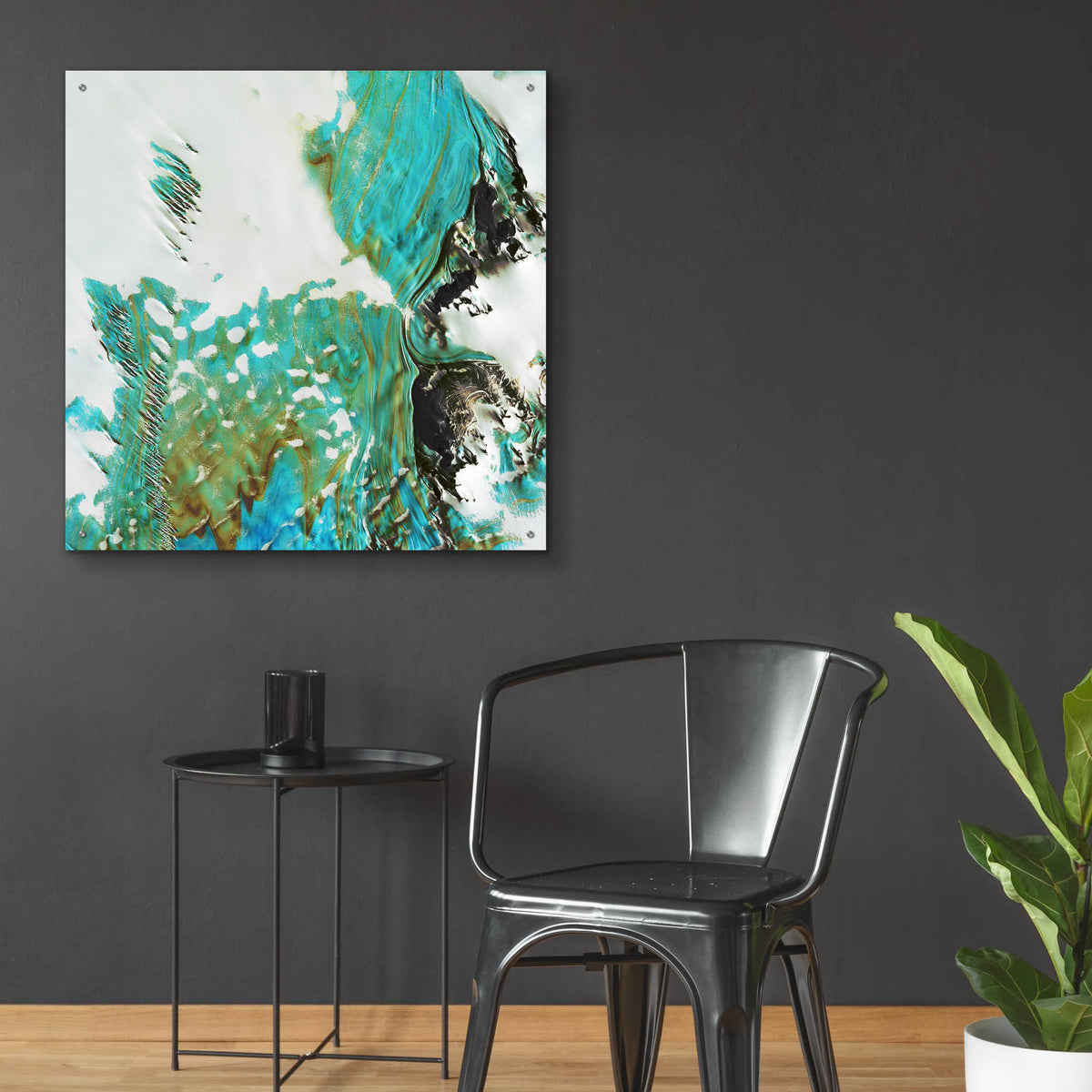 Epic Art 'Earth as Art: Blue Ice,' Acrylic Glass Wall Art,36x36