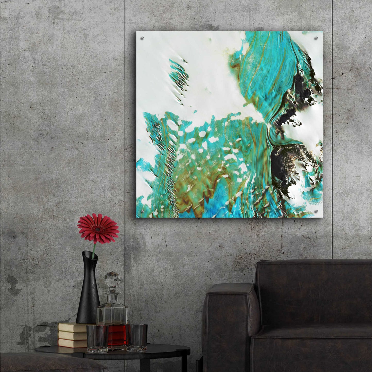 Epic Art 'Earth as Art: Blue Ice,' Acrylic Glass Wall Art,36x36