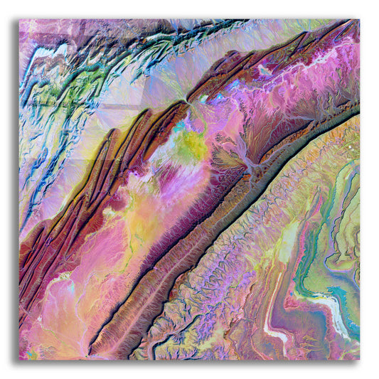 Epic Art 'Earth as Art: Desert Ribbons,' Acrylic Glass Wall Art,12x12x1.1x0,18x18x1.1x0,26x26x1.74x0,37x37x1.74x0