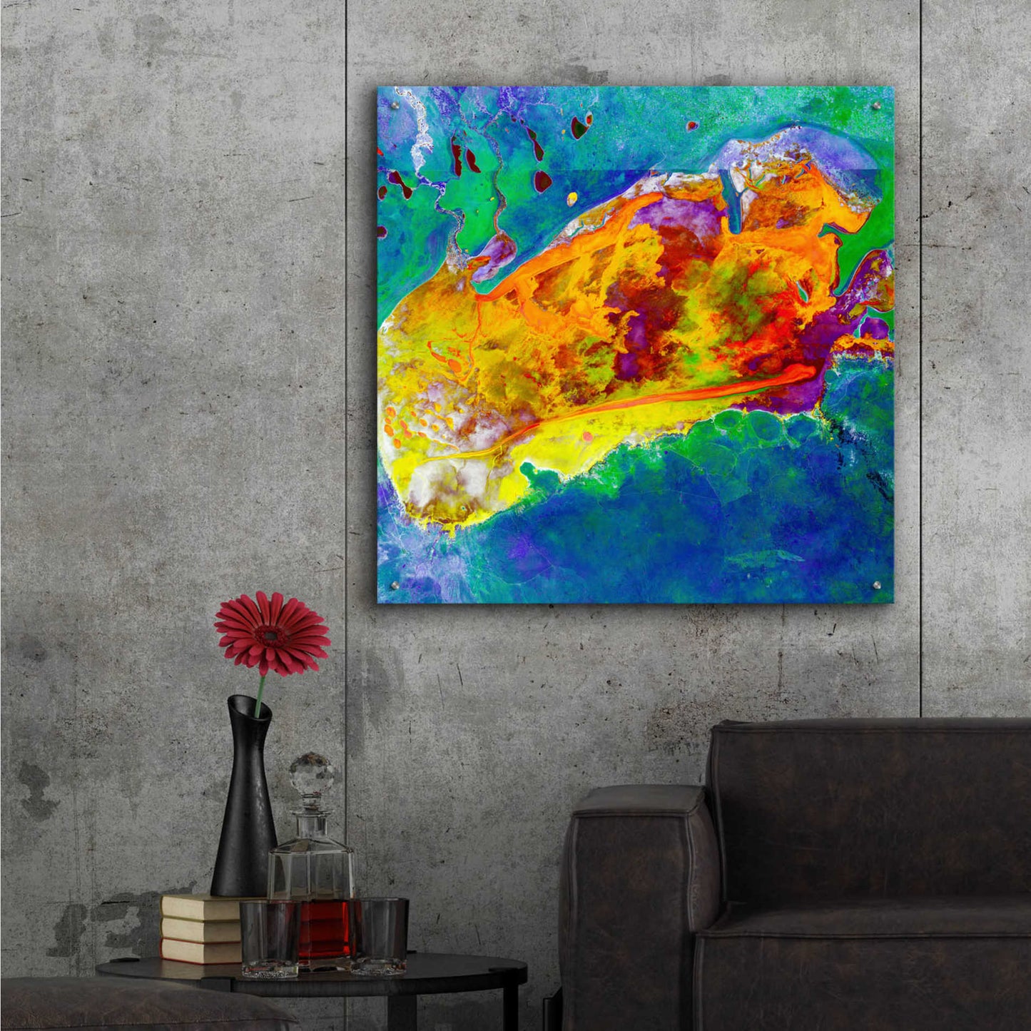 Epic Art 'Earth as Art: Salty Desolation,' Acrylic Glass Wall Art,36x36