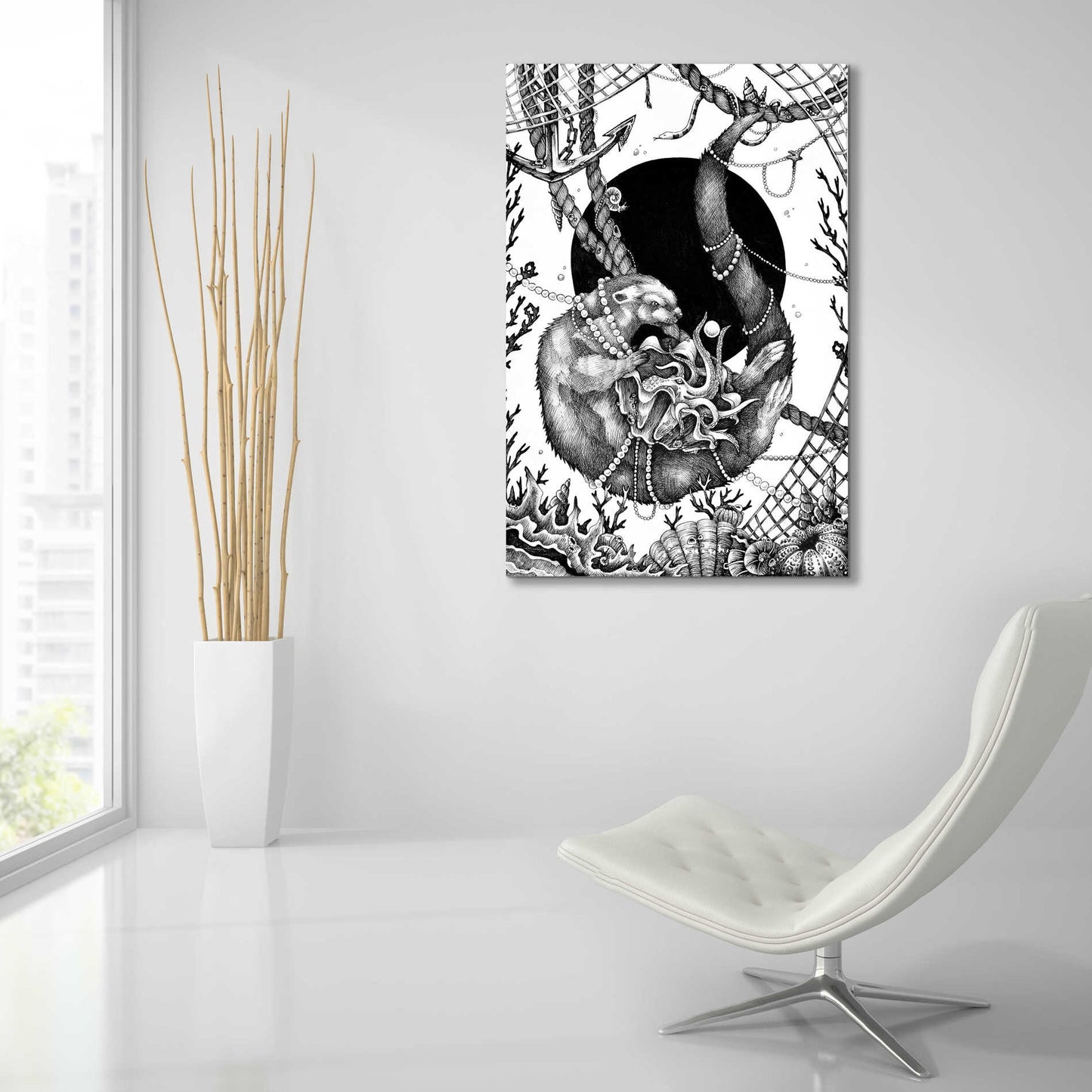 Epic Art 'Otter' by Avery Multer, Acrylic Glass Wall Art,24x36