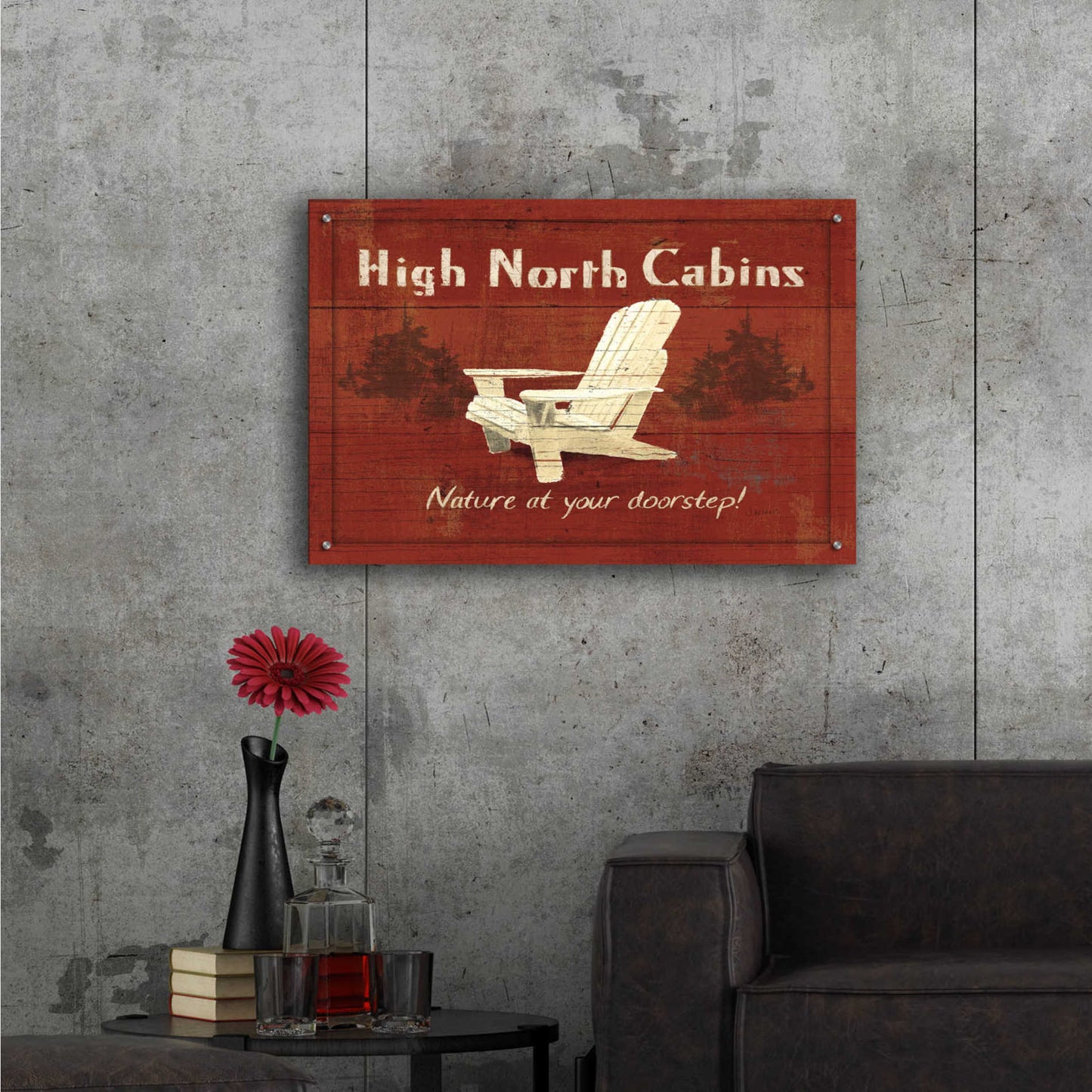 Epic Art 'Lodge Signs II' by James Wiens, Acrylic Glass Wall Art,36x24
