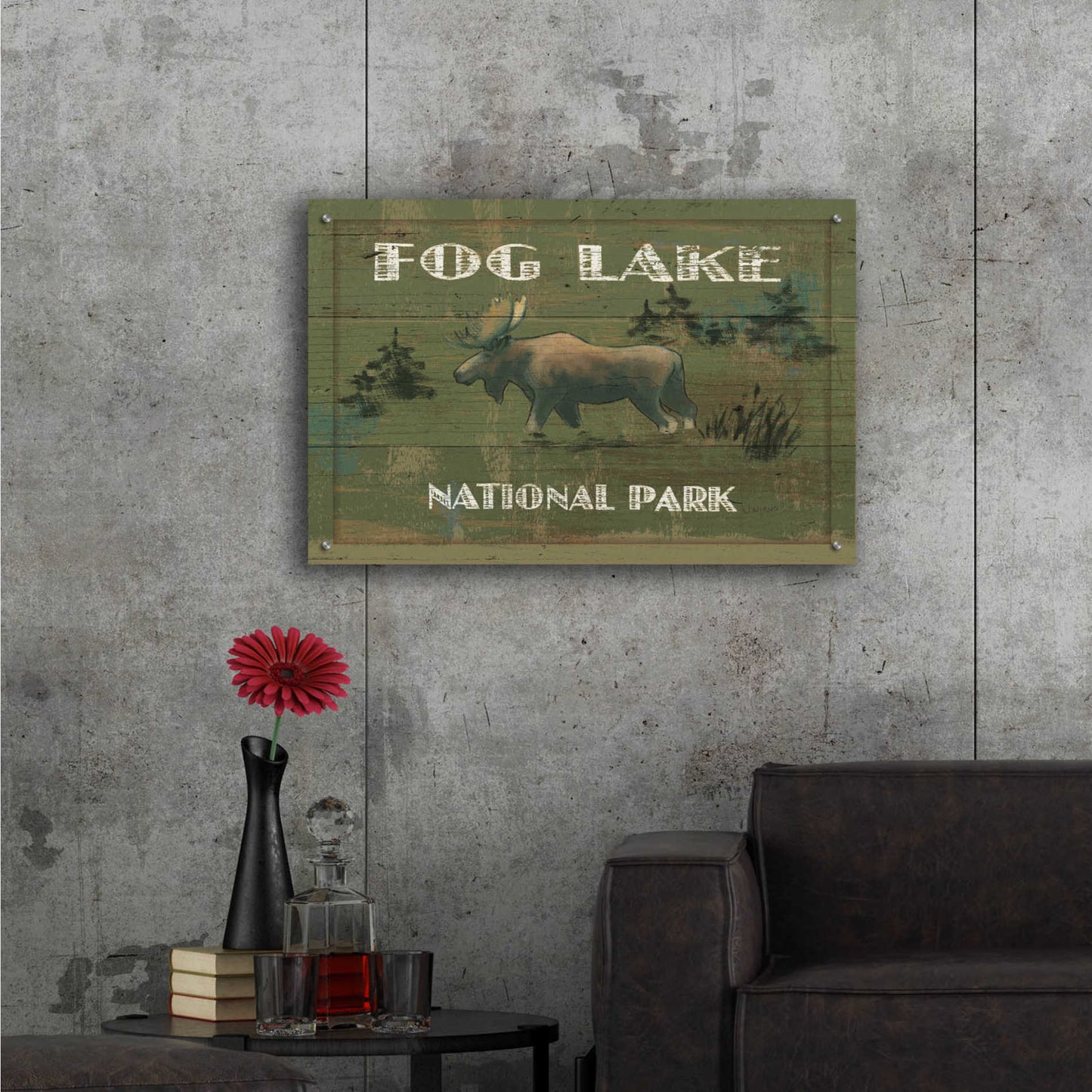 Epic Art 'Lodge Signs VI' by James Wiens, Acrylic Glass Wall Art,36x24