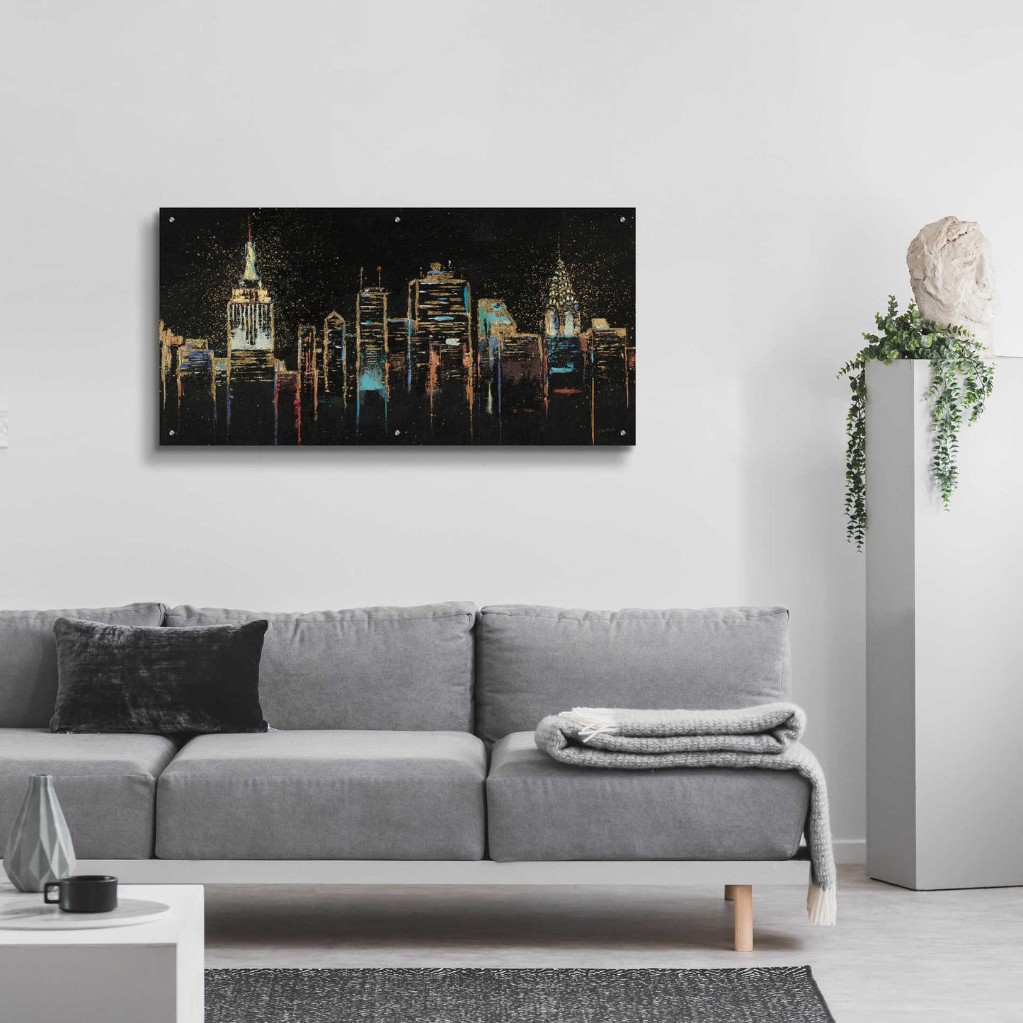 Epic Art 'Cityscape' by James Wiens, Acrylic Glass Wall Art,48x24