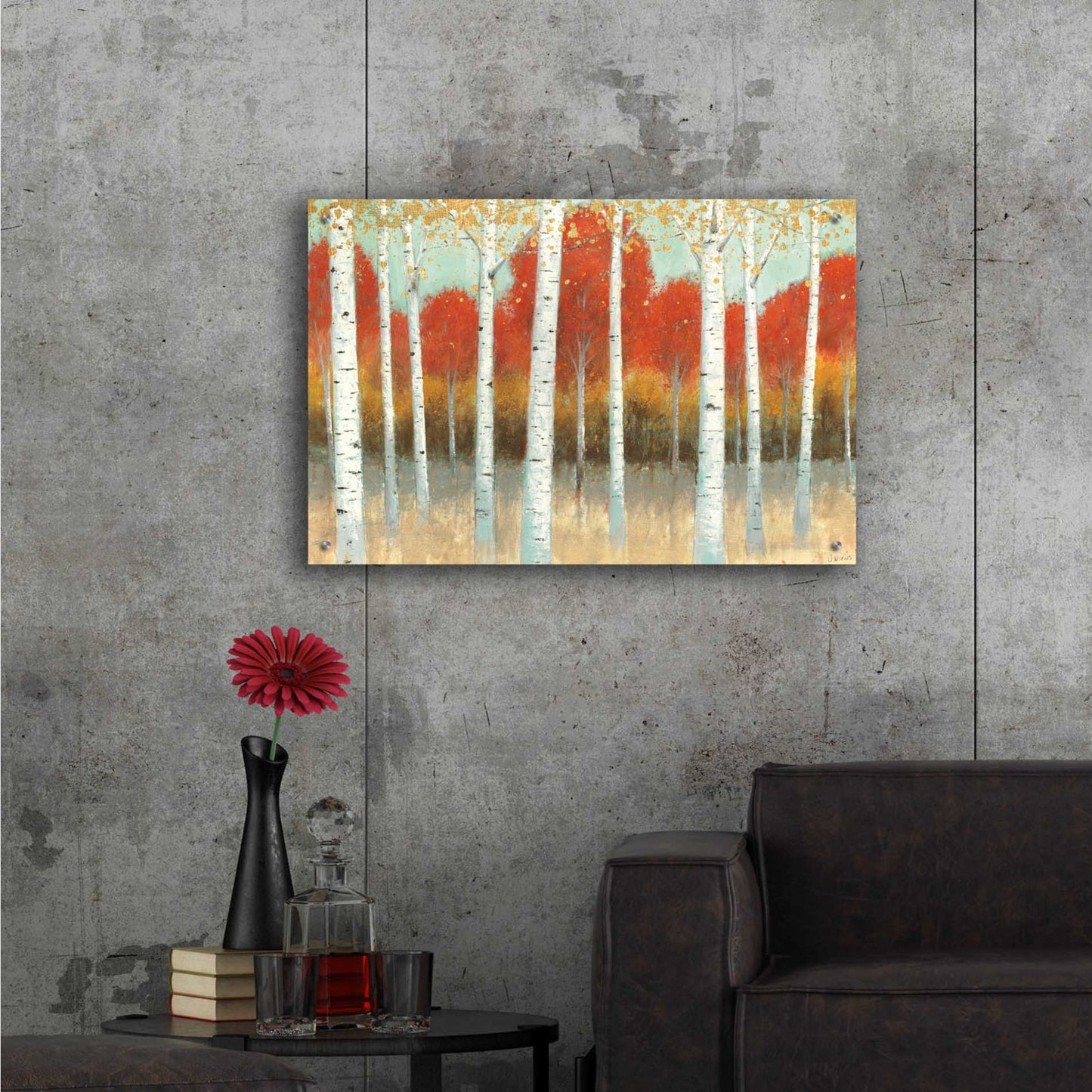 Epic Art 'Fall Promenade I' by James Wiens, Acrylic Glass Wall Art,36x24