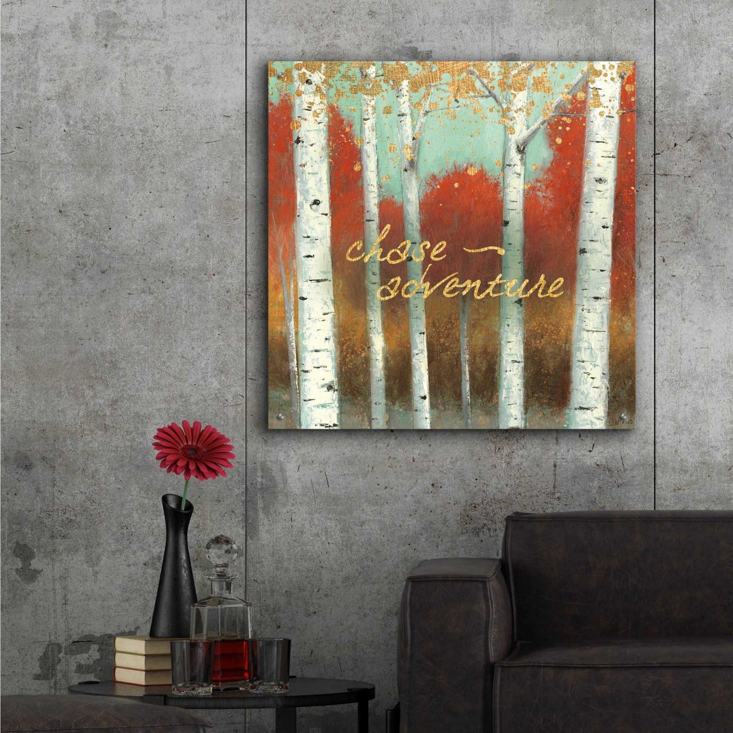 Epic Art 'Fall Promenade II' by James Wiens, Acrylic Glass Wall Art,36x36