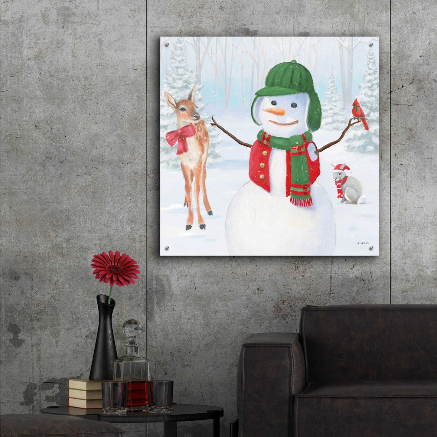 Epic Art 'Dressed for Christmas I Crop' by James Wiens, Acrylic Glass Wall Art,36x36