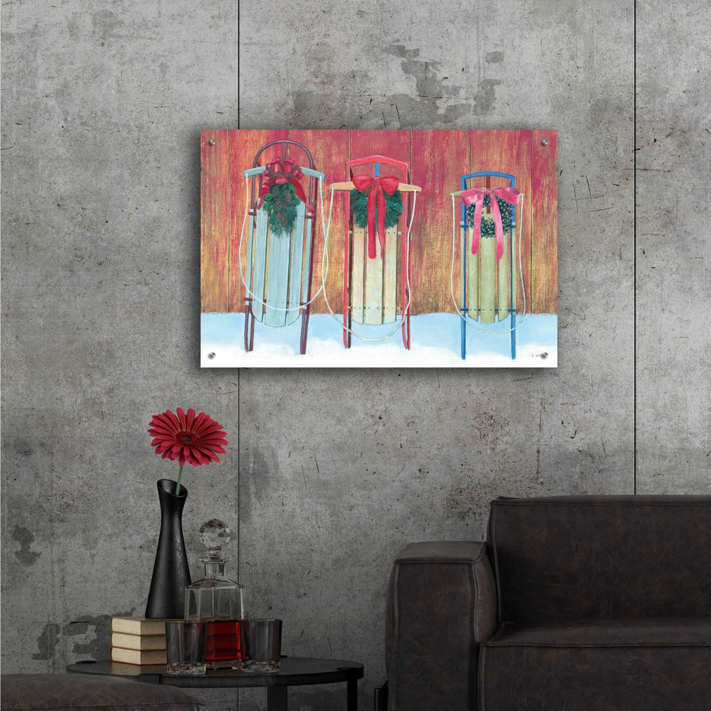 Epic Art 'Christmas Affinity V' by James Wiens, Acrylic Glass Wall Art,36x24