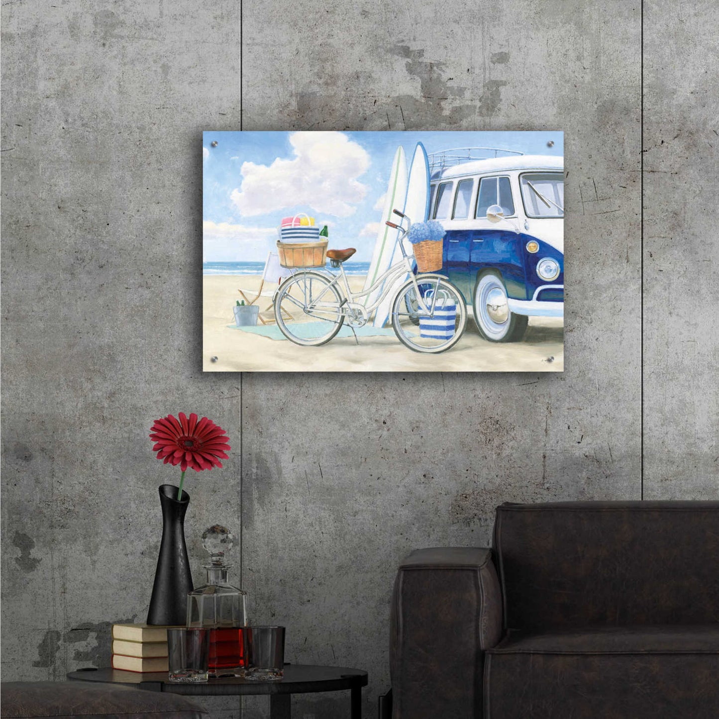 Epic Art 'Beach Time I' by James Wiens, Acrylic Glass Wall Art,36x24