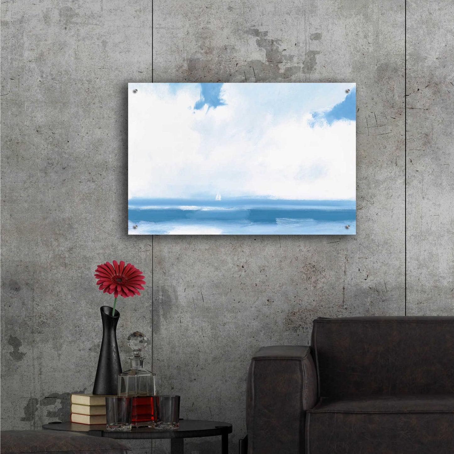 Epic Art 'Oceanview Sail' by James Wiens, Acrylic Glass Wall Art,36x24