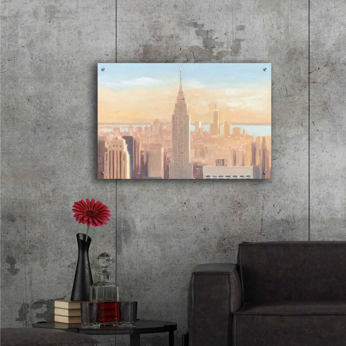 Epic Art 'Manhattan Dawn' by James Wiens, Acrylic Glass Wall Art,36x24