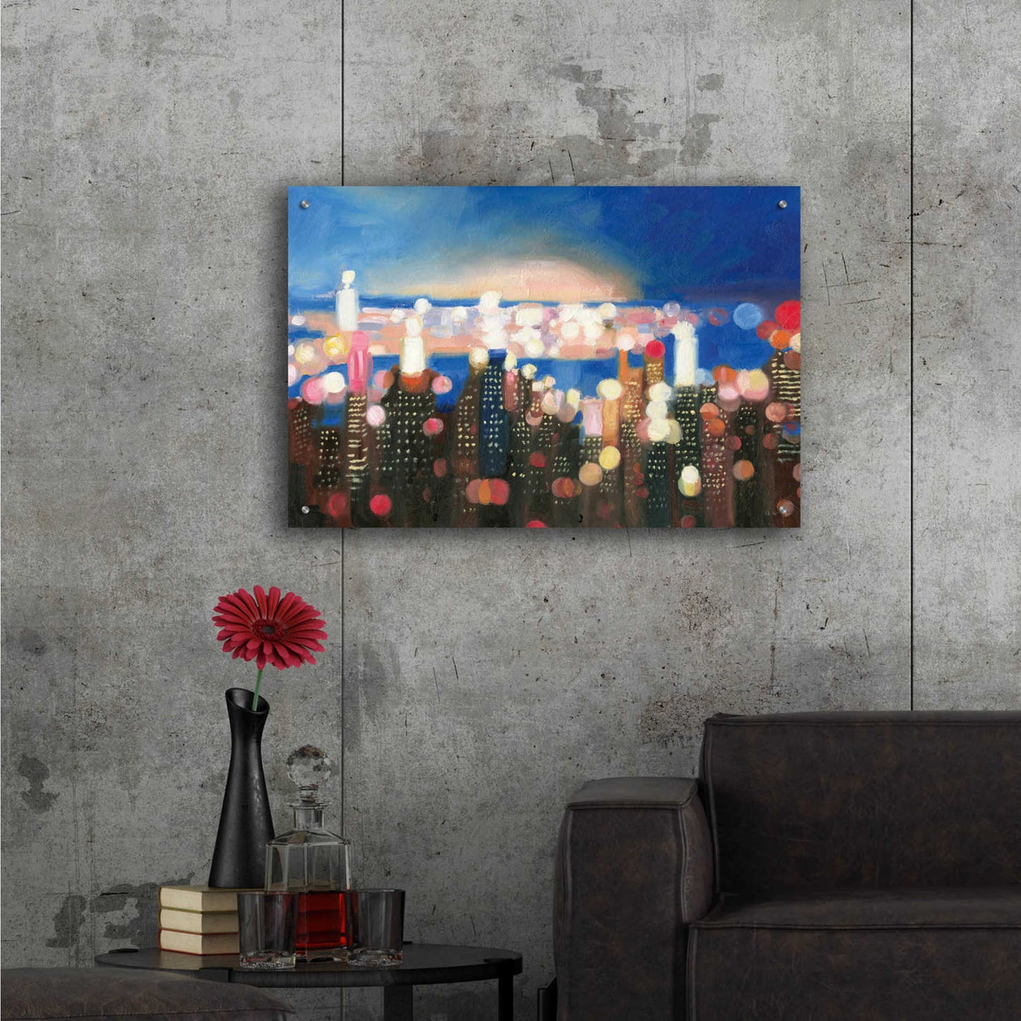 Epic Art 'City Lights' by James Wiens, Acrylic Glass Wall Art,36x24